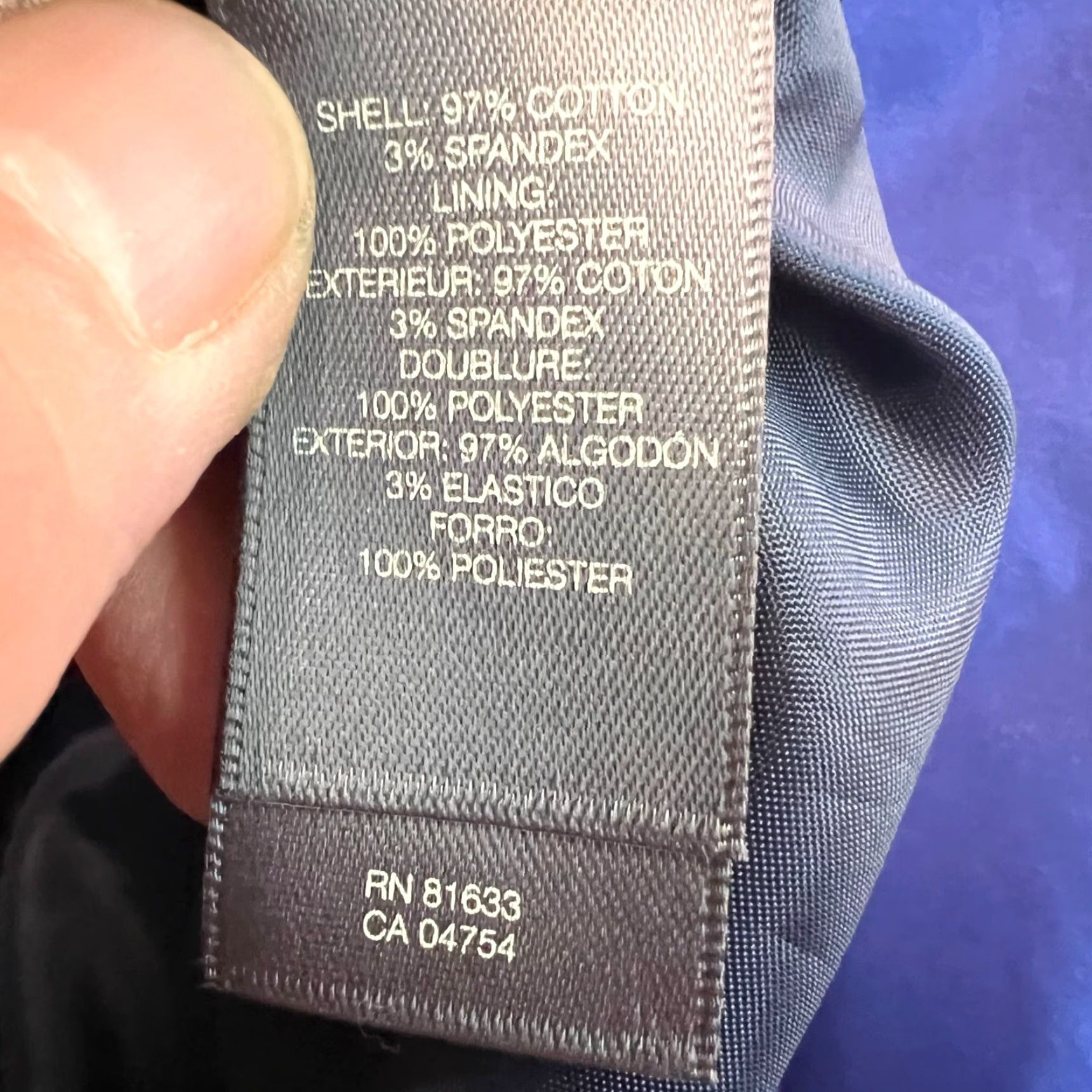 Kenneth Cole KENNETH COLE REACTION Blazer Mens 42 Solid Blue Regular Notch Lapel Single-Vented Two-Button Jacket Size 42R - 6 Thumbnail
