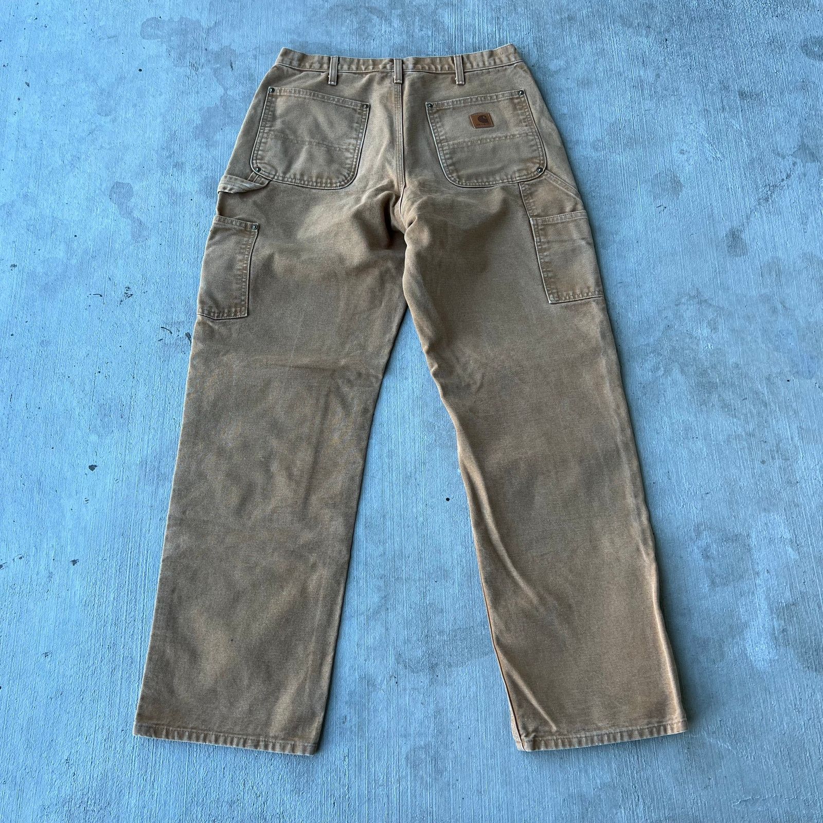 Carhartt × Vintage Vintage Y2K Carhartt brown double knee work carpenter pants Size US 31 - 5 Thumbnail