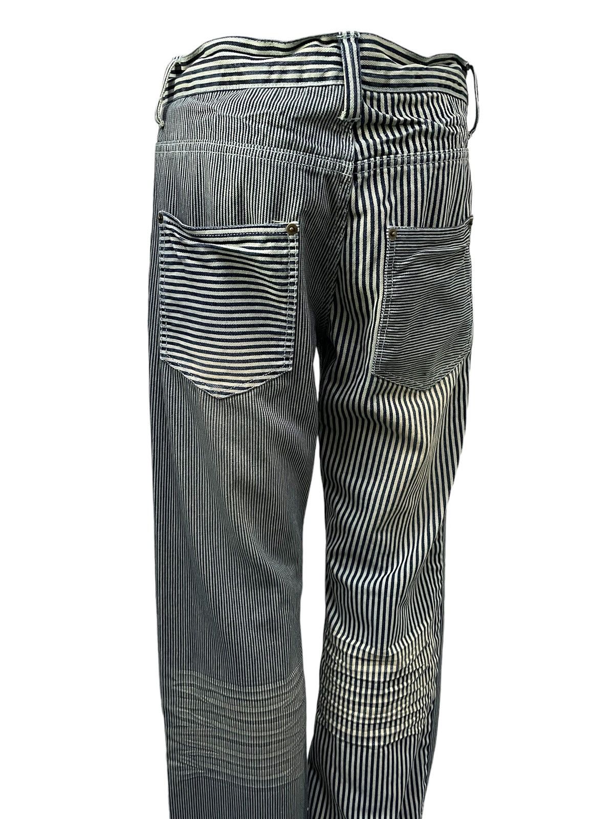 GOSTAR DE FUGA × Hysteric Glamour Jungle Storm Japan Multi Hickory Stripe 3D Whisker Jeans Size US 32 / EU 48 - 7 Thumbnail