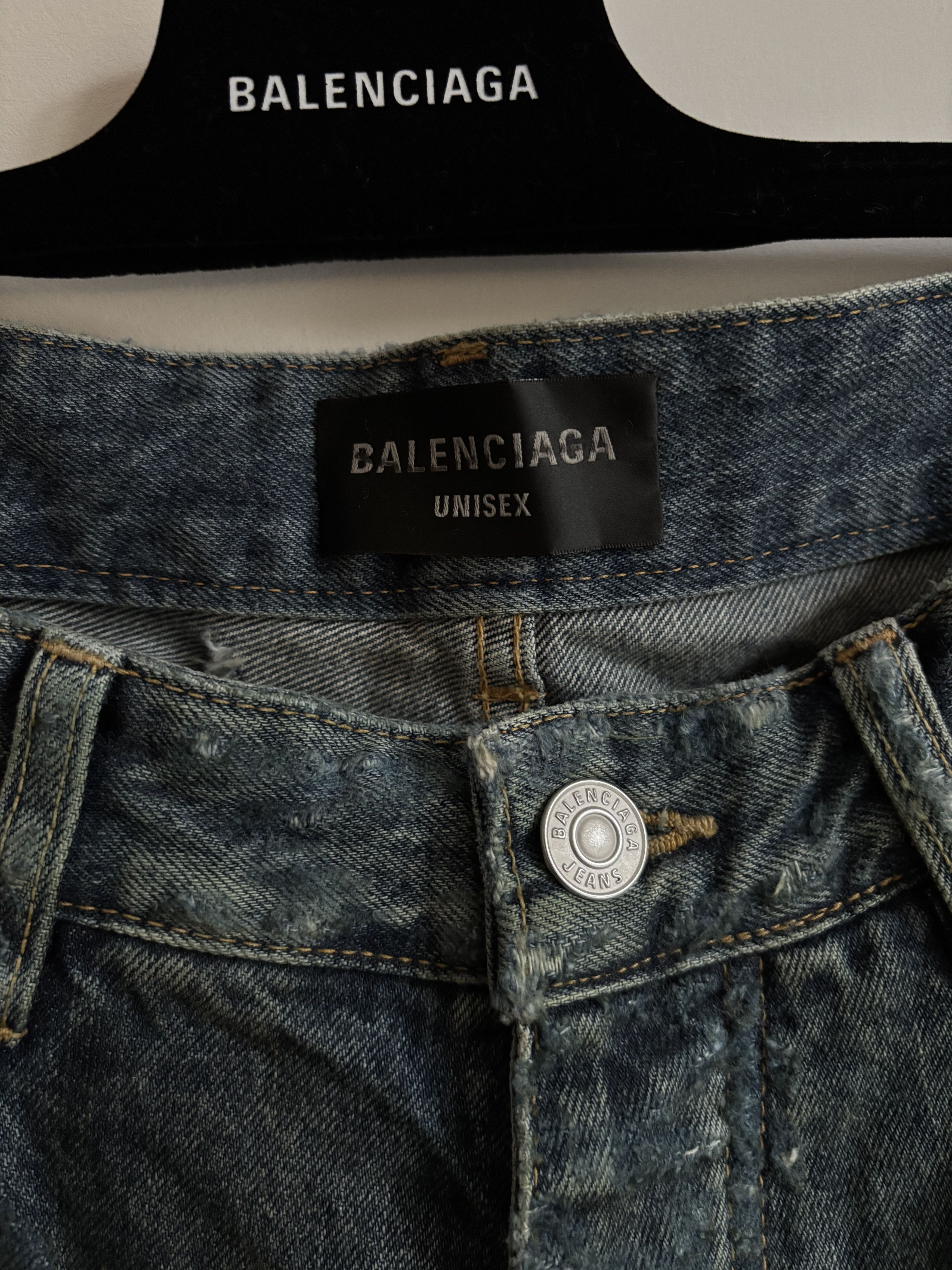 Balenciaga Super Destroyed Denim Balenciaga Small Oversized Mud show Size US 34 / EU 50 - 5 Thumbnail