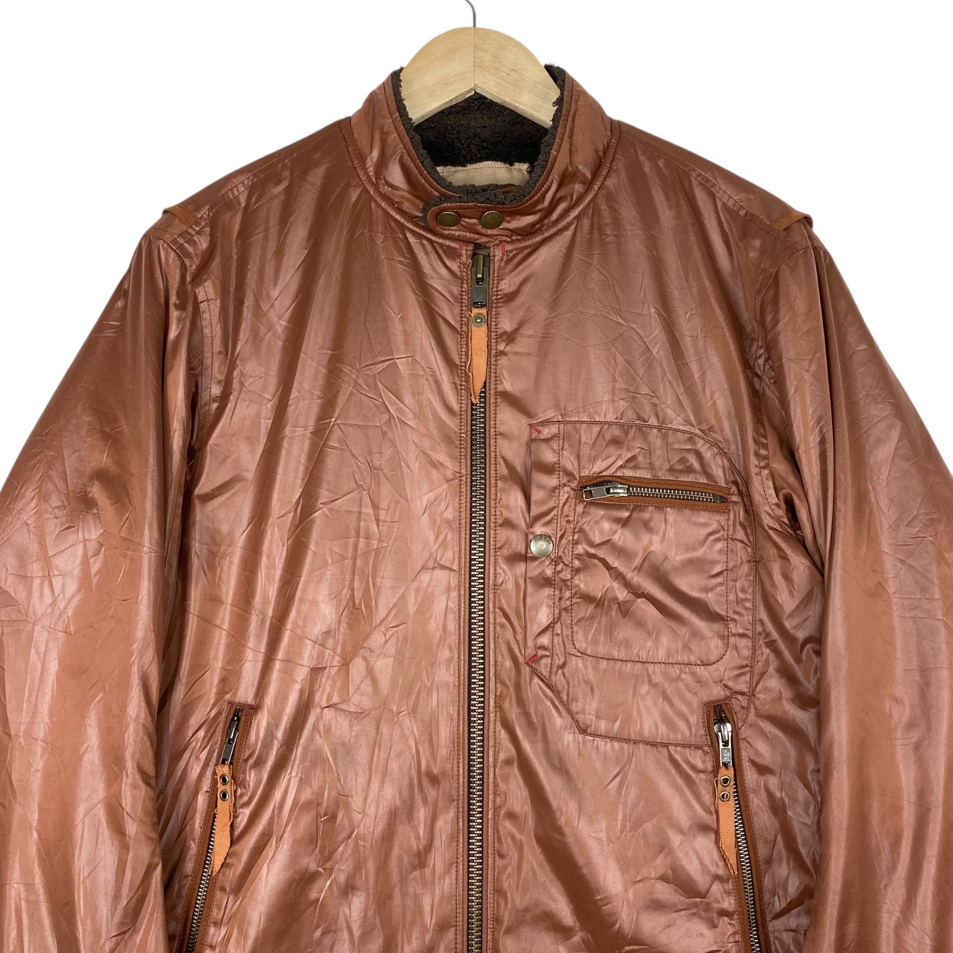 Hysteric Glamour 💥BALL BIKER WARM BROWN JACKET Size US L / EU 52-54 / 3 - 4 Thumbnail