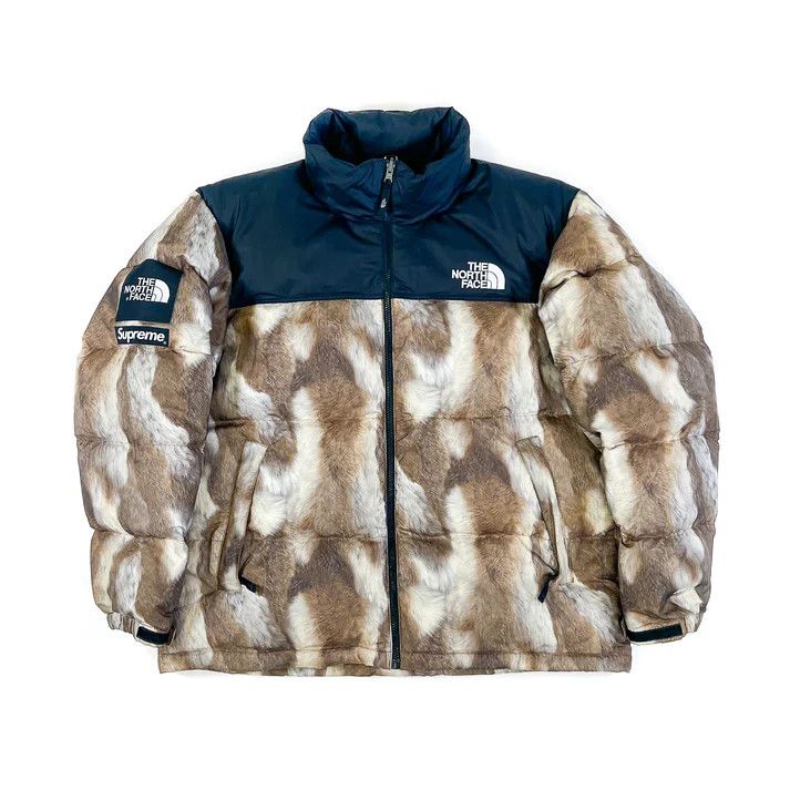 Supreme The North Face Fur Print Nuptse Jacket | Grailed