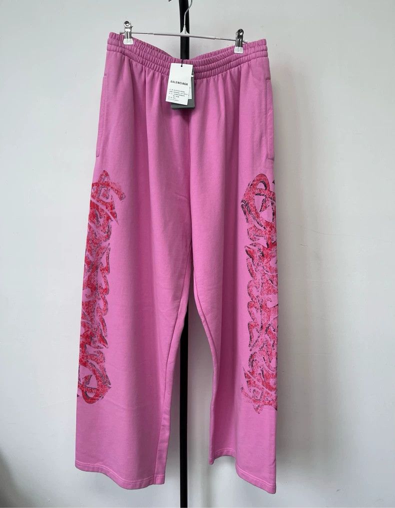 Balenciaga size M Pink old logo sweatpants