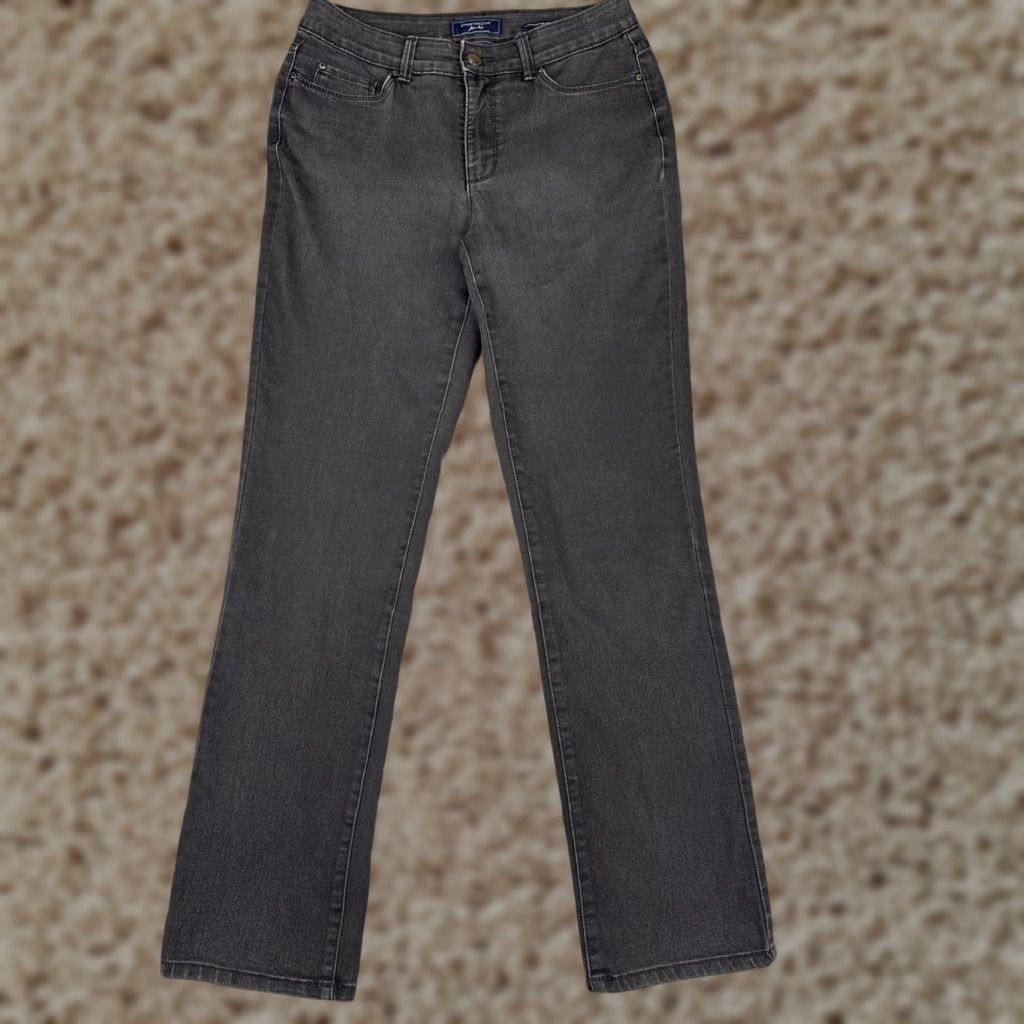 Charter Club Charter Club Jeans Womens 4 Black Denim Lexington Straight Leg Mid Rise 28x31 Size 27" / US 4 / IT 40 - 1 Thumbnail
