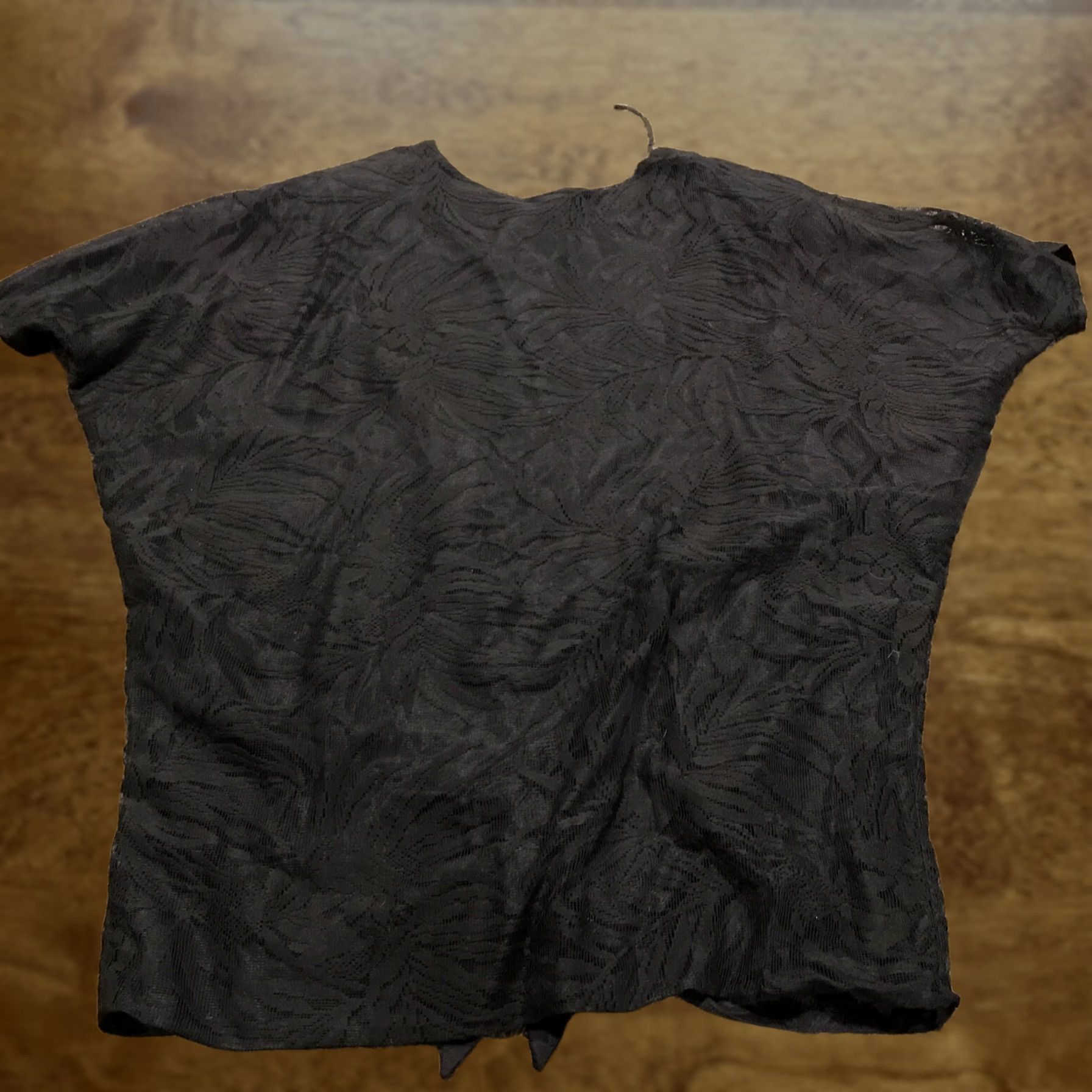 Vintage VTG Seneca USA Womens 11/12 Blouse Tunic Top Black Polyester Grunge Shirt 1990s Womens Size L / US 10 / IT 46 - 1 Thumbnail