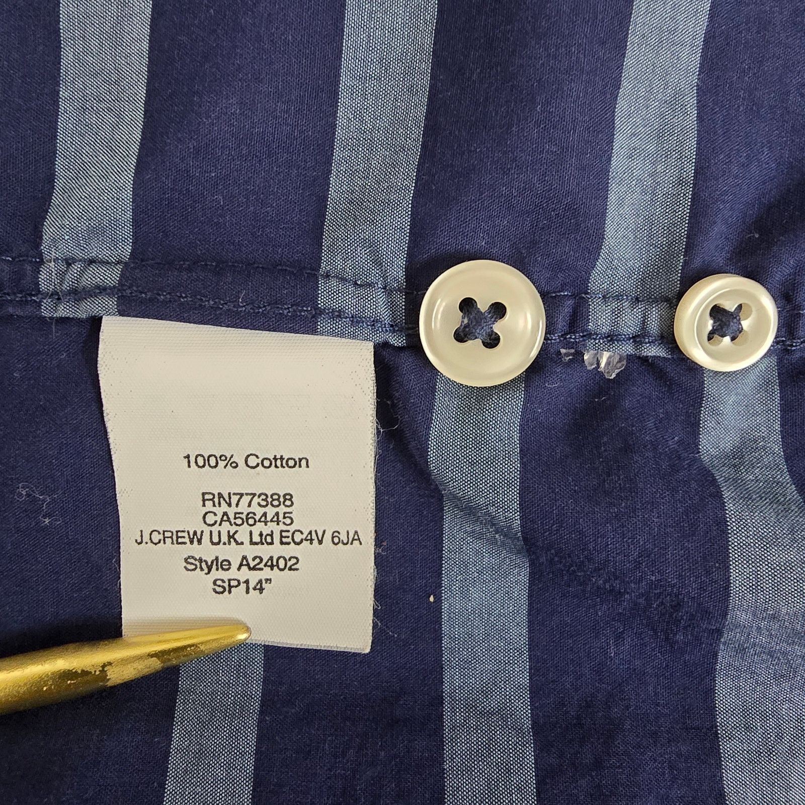 J.Crew J. Crew Lightweight Shirt Men S Slim-Fit Button-Down Striped Size US S / EU 44-46 / 1 - 12 Thumbnail