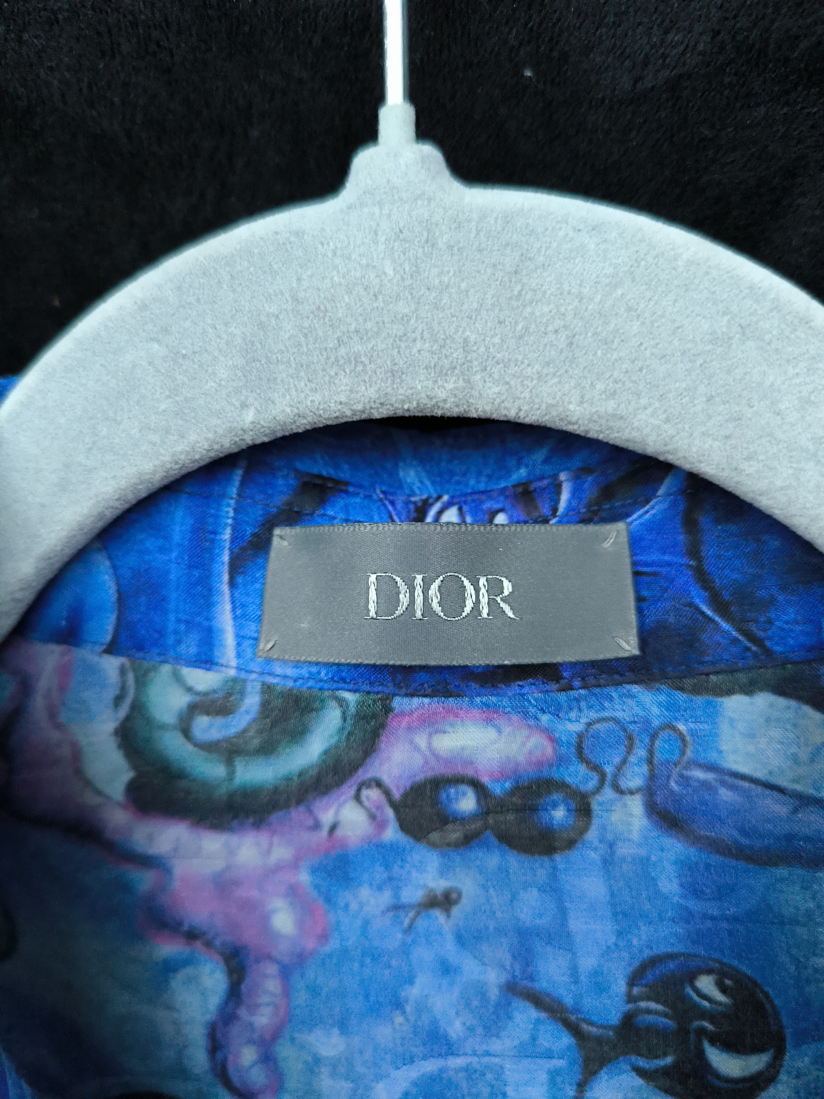Dior Dior x Kenny Scharf Sealife 'Blue Swirl' Shirt Size US M / EU 48-50 / 2 - 6 Thumbnail