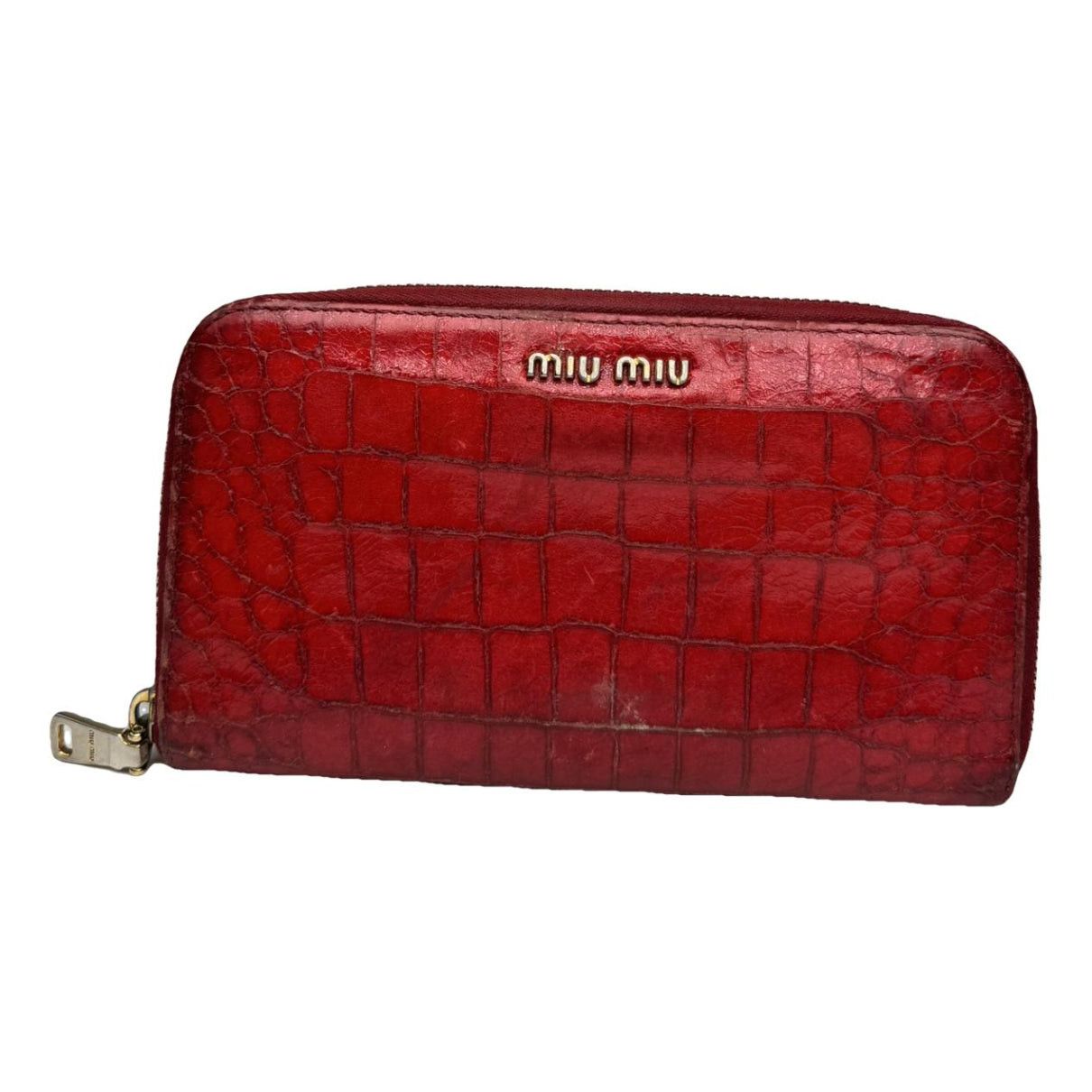 Miu Miu Red Leather Wallet Size ONE SIZE - 1 Thumbnail