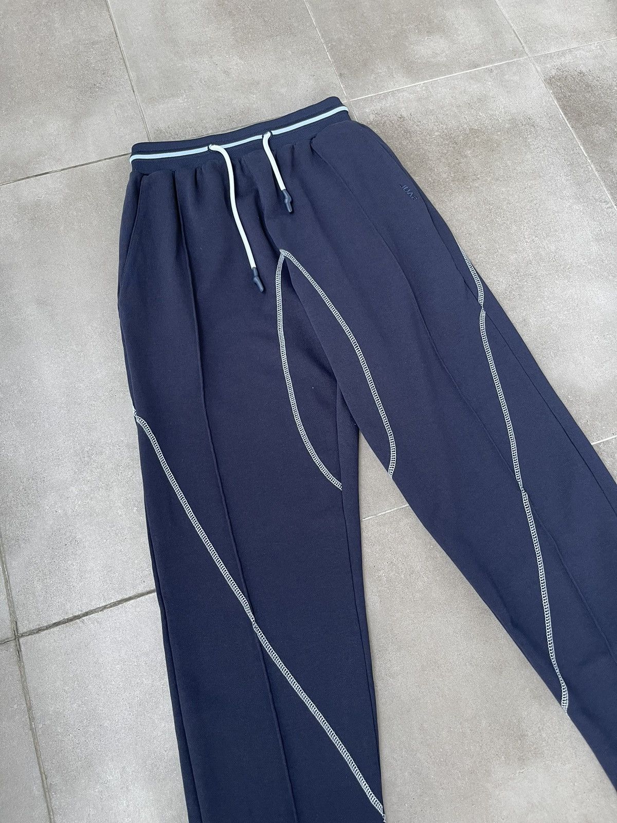 Saul Nash !DS! SS23 Saul Nash Navy Overlock Stitch Lounge Pants Size US 32 / EU 48 - 10 Thumbnail