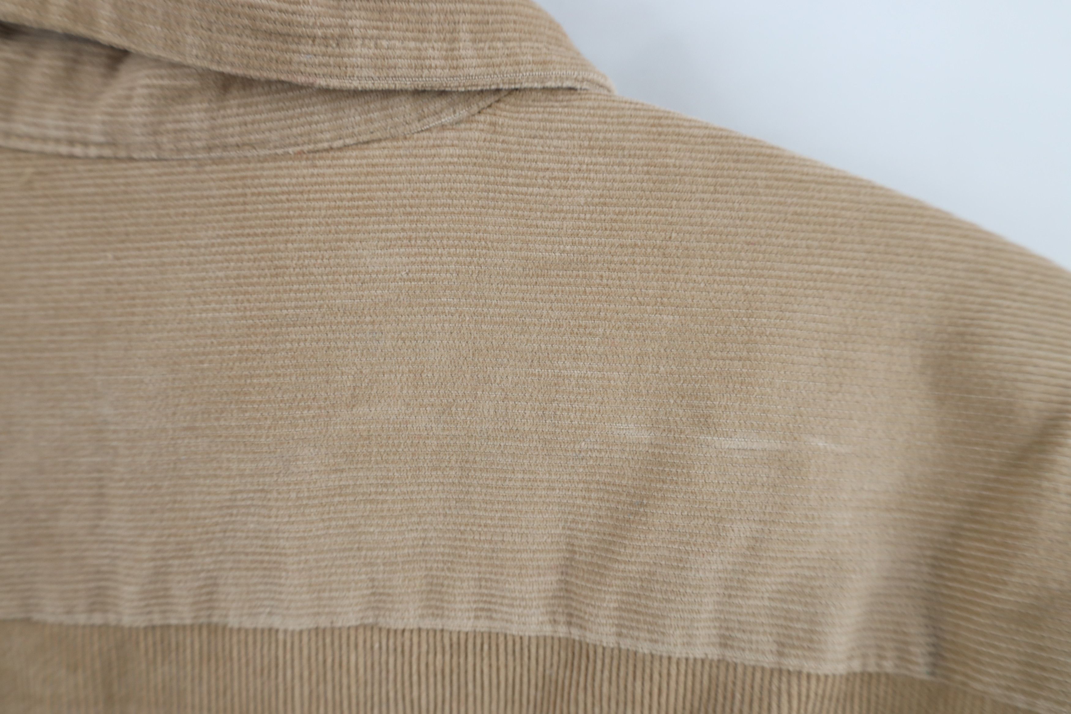 Vintage Vintage 90s Streetwear Corduroy Collared Button Shirt Beige Size US S / EU 44-46 / 1 - 10 Thumbnail
