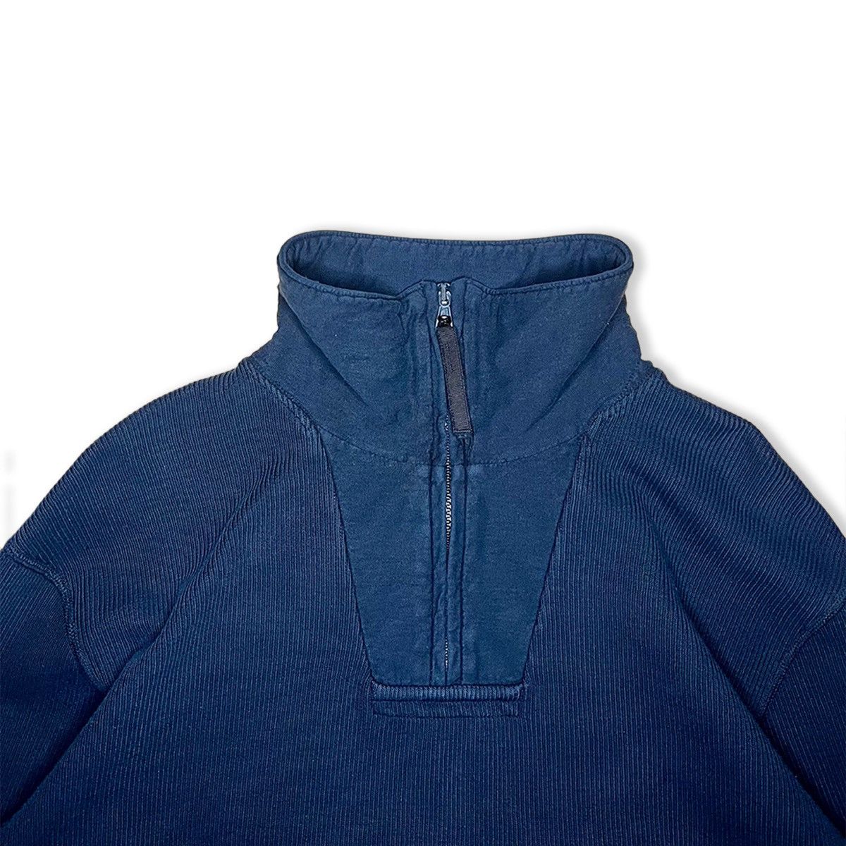 Stone Island 2000’s Stone Island Green Badge Ribbed 1/4 Zip Size US L / EU 52-54 / 3 - 7 Thumbnail
