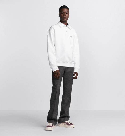Dior o1w1db10825 443J61 Sweatshirt with Zipped Collar in White Size US M / EU 48-50 / 2 - 5 Thumbnail