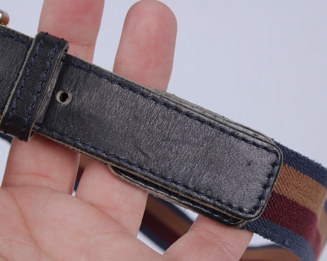 Lacoste × Vintage Lacoste Vintage Stretch Canvas Leather Mens/Unisex Belt Size ONE SIZE - 14 Thumbnail