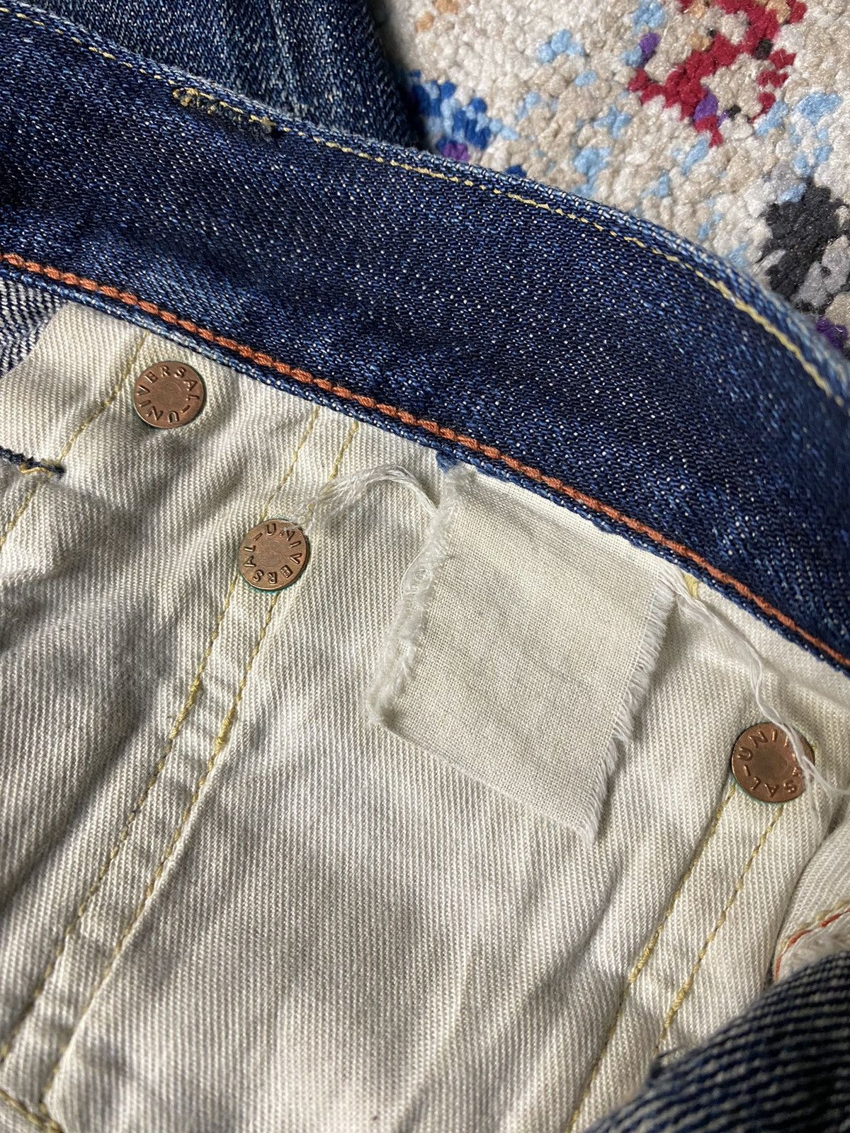 EIGHT-G × Japanese Brand × Vintage Eight G Lot 601 Rokumaru Vintage Style 15oz distressed & cut Size US 29 - 17 Thumbnail