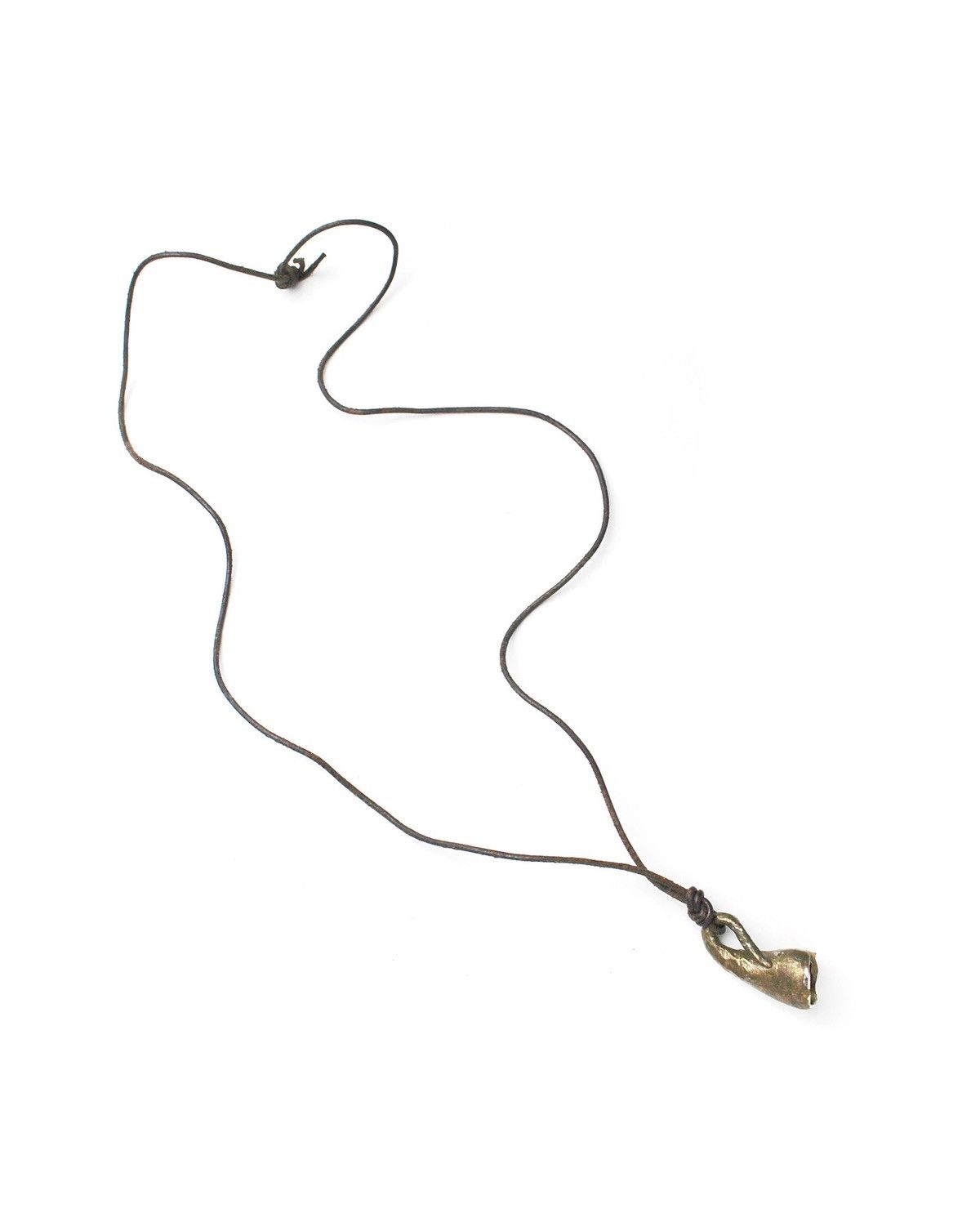 If Six Was Nine 1990S PRIMITIVE BRASS AMULET NECKLACE – TRIBAL RELIC JEWELRY Size ONE SIZE - 4 Thumbnail