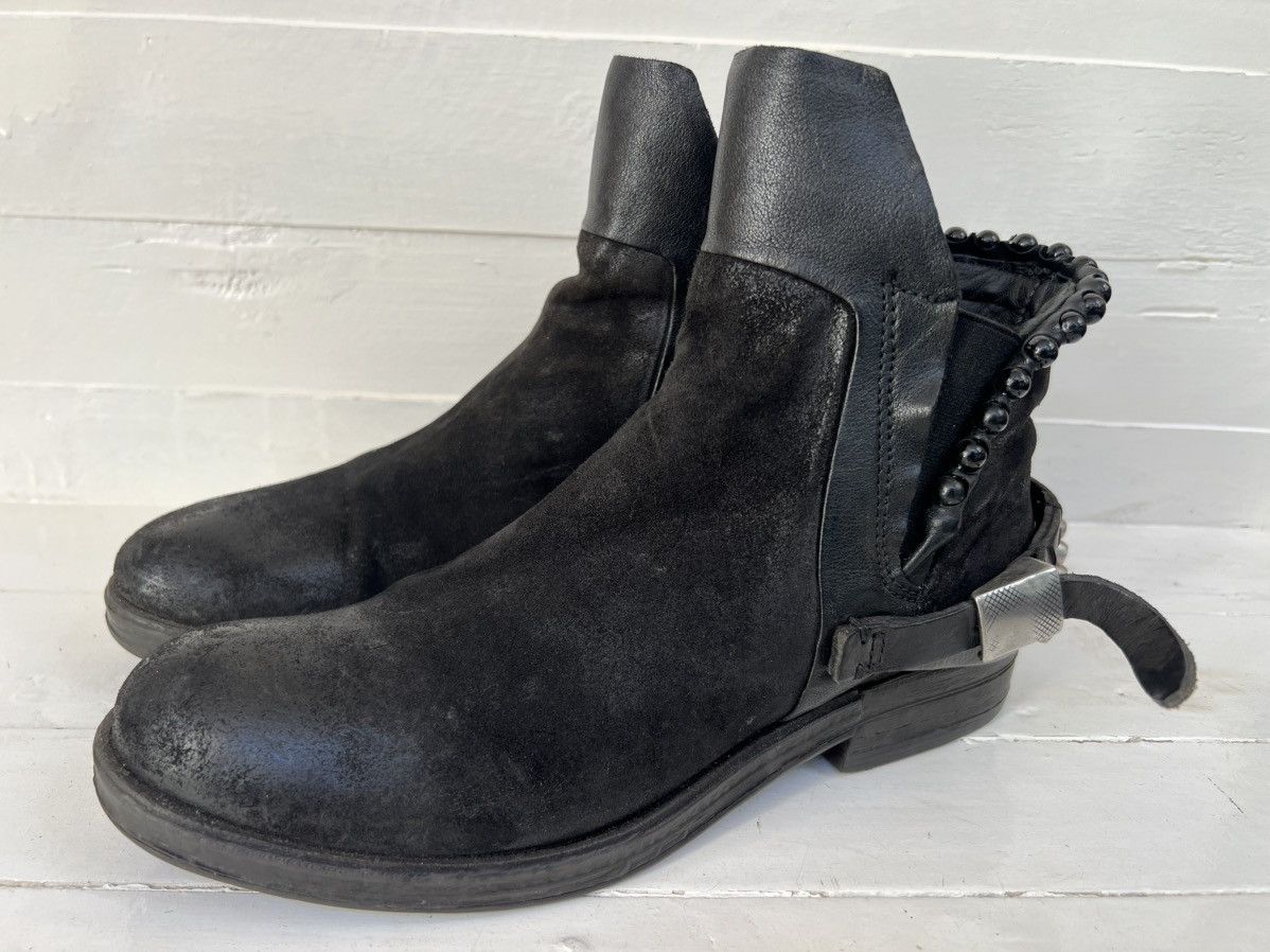 A.S.98 AS98 black Leather Biker Ankle Boots Size US 9 / IT 39 - 4 Thumbnail