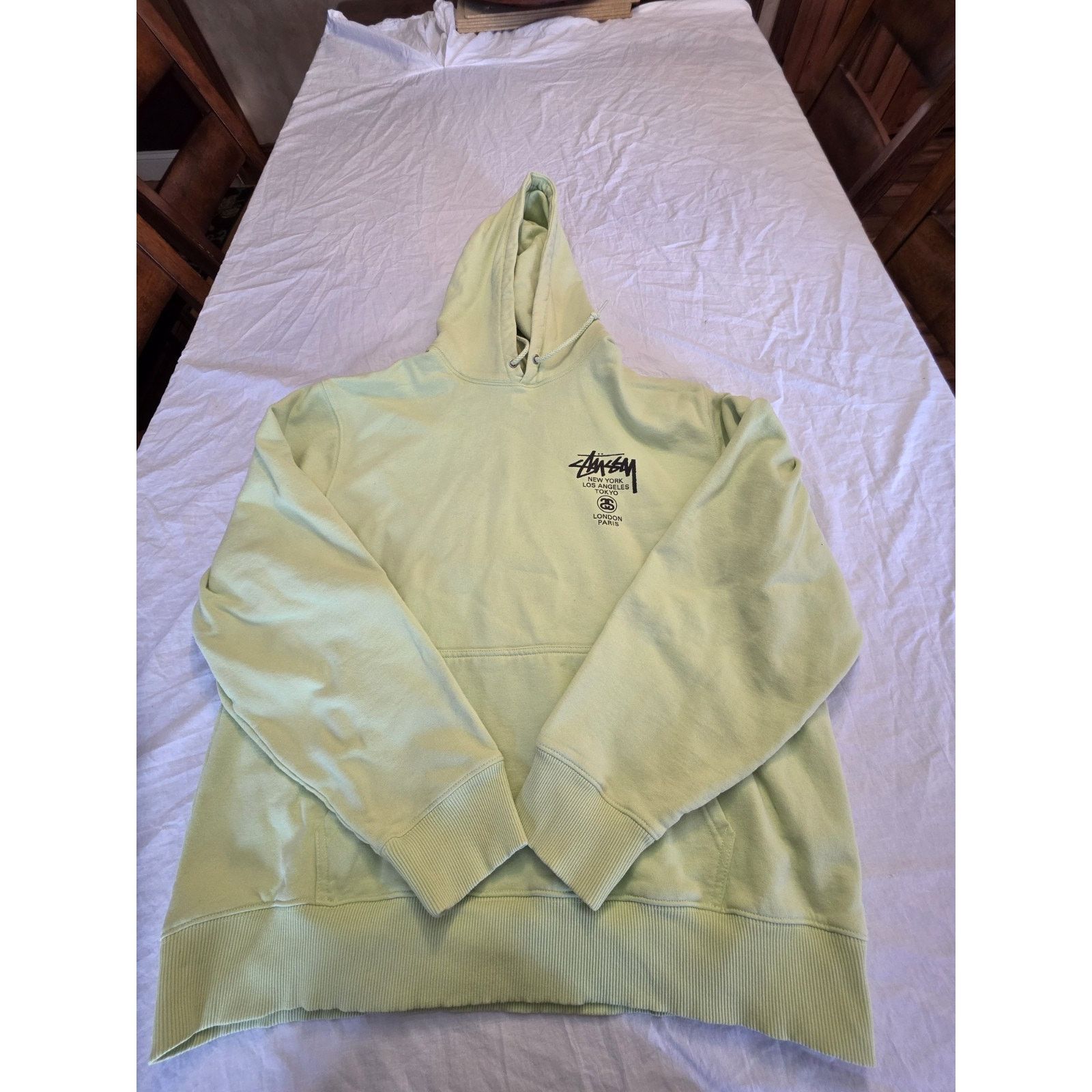 Stussy Stussy World Tour Logo Men's Size Xl Green Hoodie Sweatshirt Size US XL / EU 56 / 4 - 6 Thumbnail