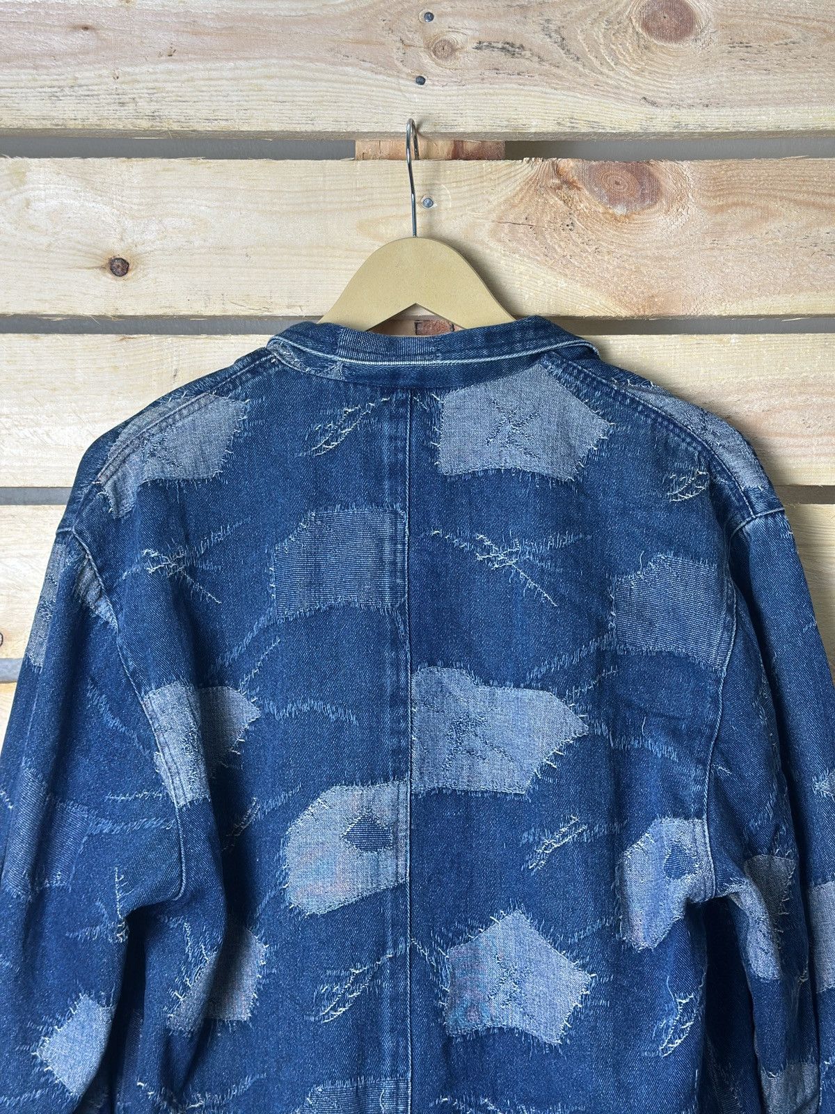 Beauty Beast × Vintage Vintage Denim Patchwork Print Blazer Jacket Size US L / EU 52-54 / 3 - 6 Thumbnail