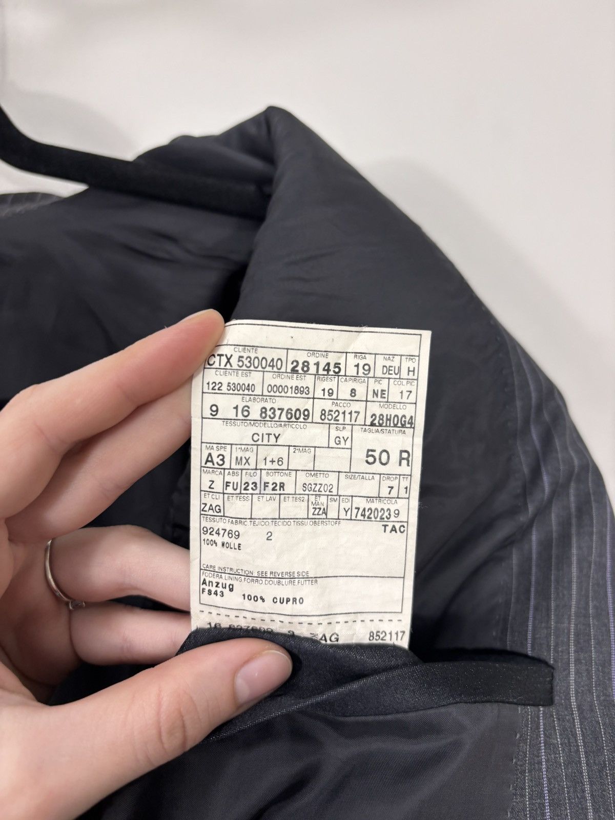 Z Zegna Ermenegildo Z Zegna Men’s Striped Grey Wool Blazer Jacket Size 40R - 22 Thumbnail