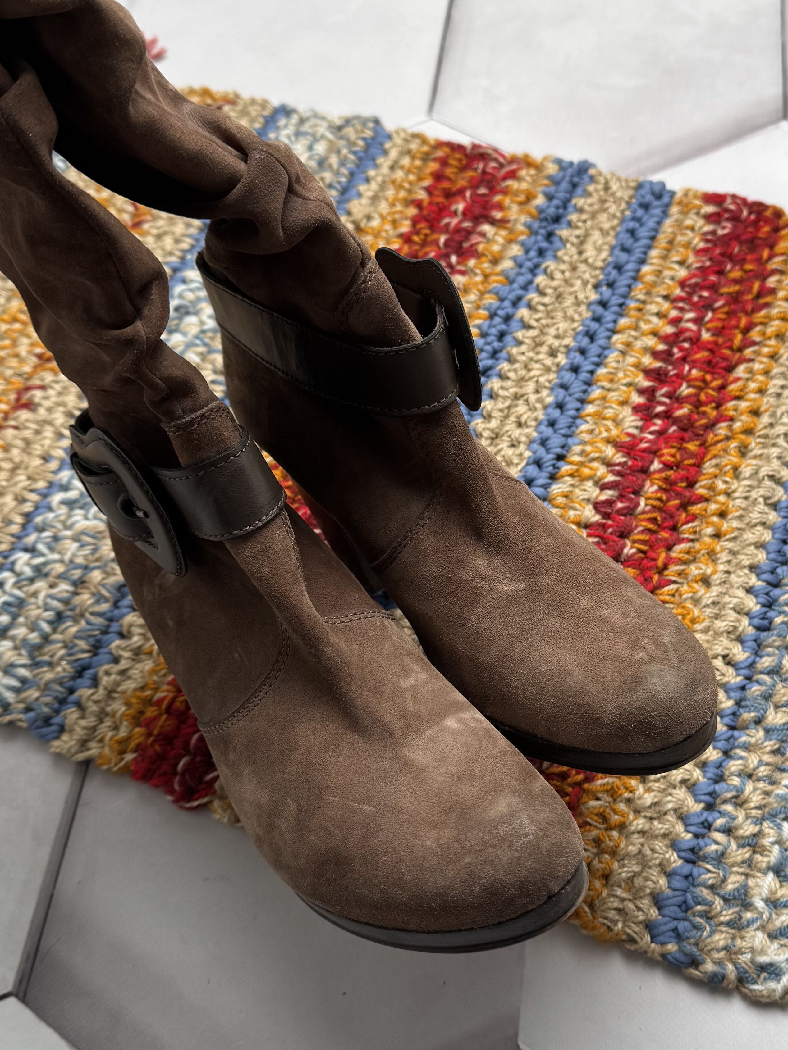 Vintage Vintage Suede Boots With Straps (E4) Size US 10 / IT 40 - 7 Thumbnail