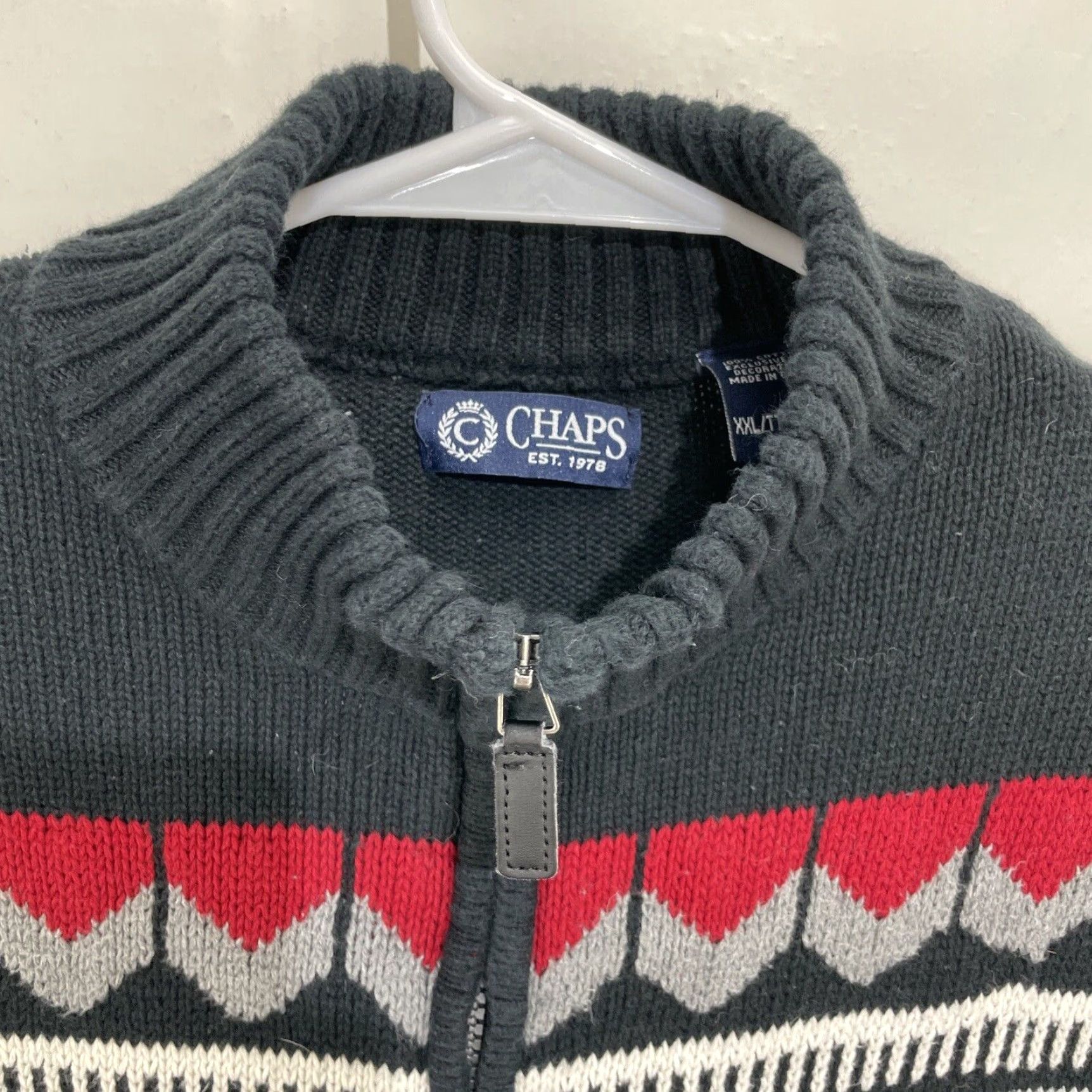 Chaps Chaps Long Sleeve Sweater Full Zip Patch Pocket Knit Cotton Jacket XXL 2XL Size US XXL / EU 58 / 5 - 3 Thumbnail