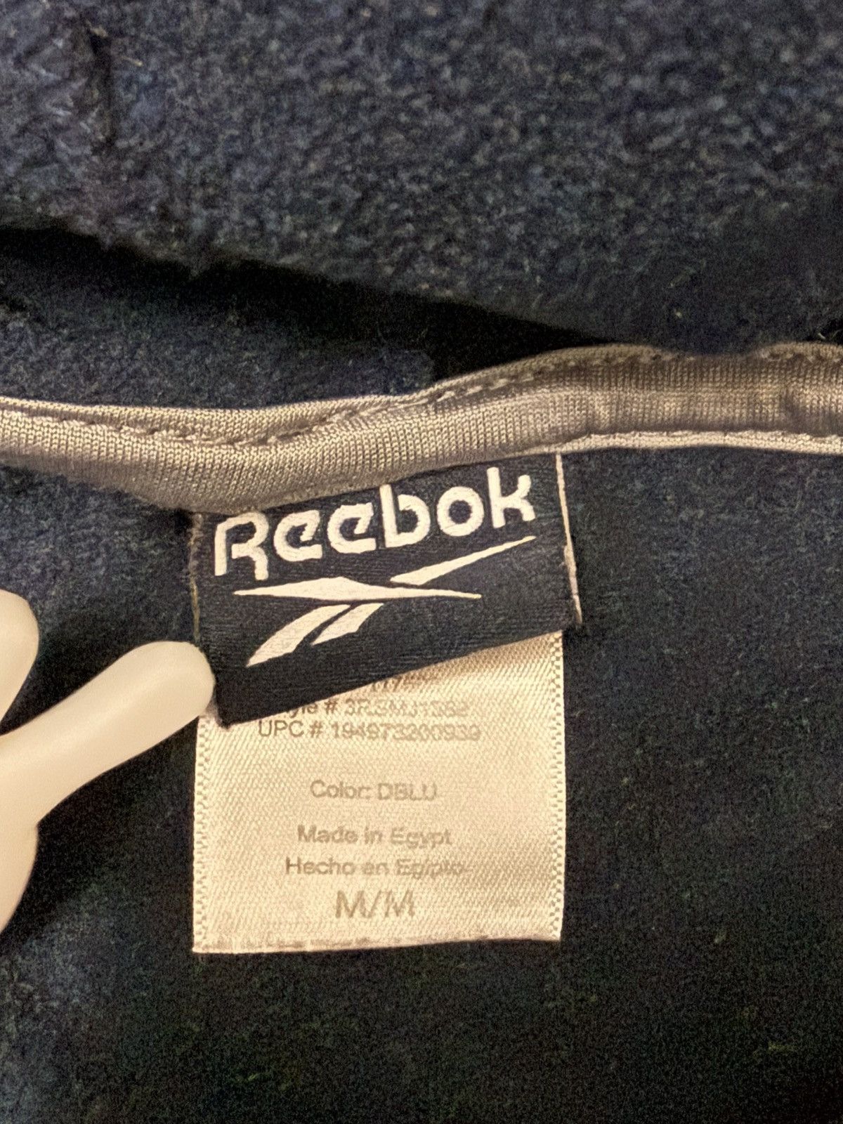 Reebok Reebok Men’s Casual Pullover Hoodie Navy Blue/Grey Size US M / EU 48-50 / 2 - 4 Thumbnail