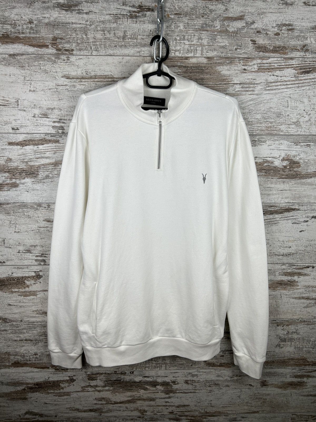 Allsaints × Japanese Brand Mens AllSaints 1/3 zip sweatshirt luxury Size US L / EU 52-54 / 3 - 2 Thumbnail