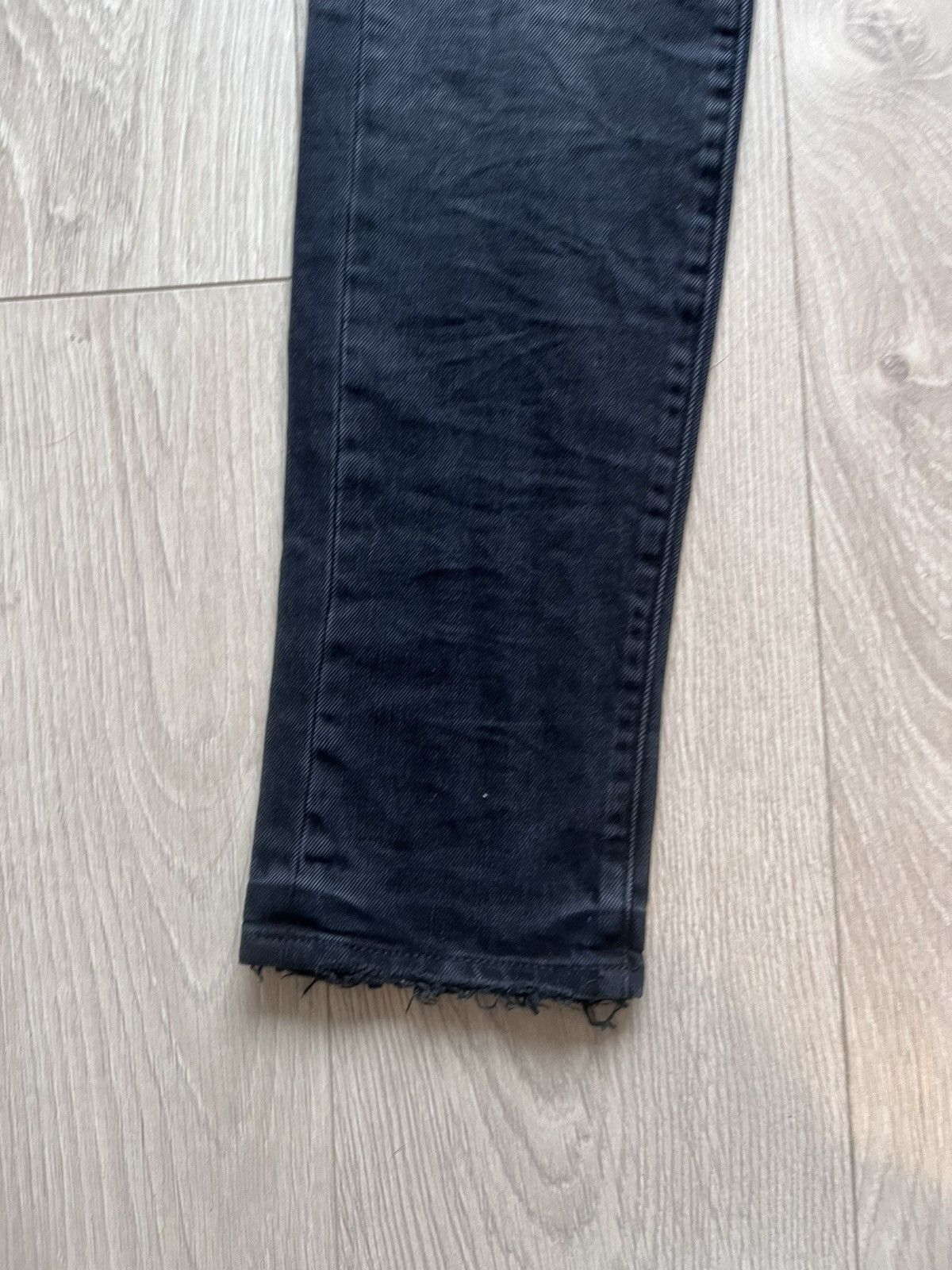Purple Brand × Vintage NWT Purple Brand Quilted Destroyed Pocket Black Jeans Denim Size US 32 / EU 48 - 3 Thumbnail