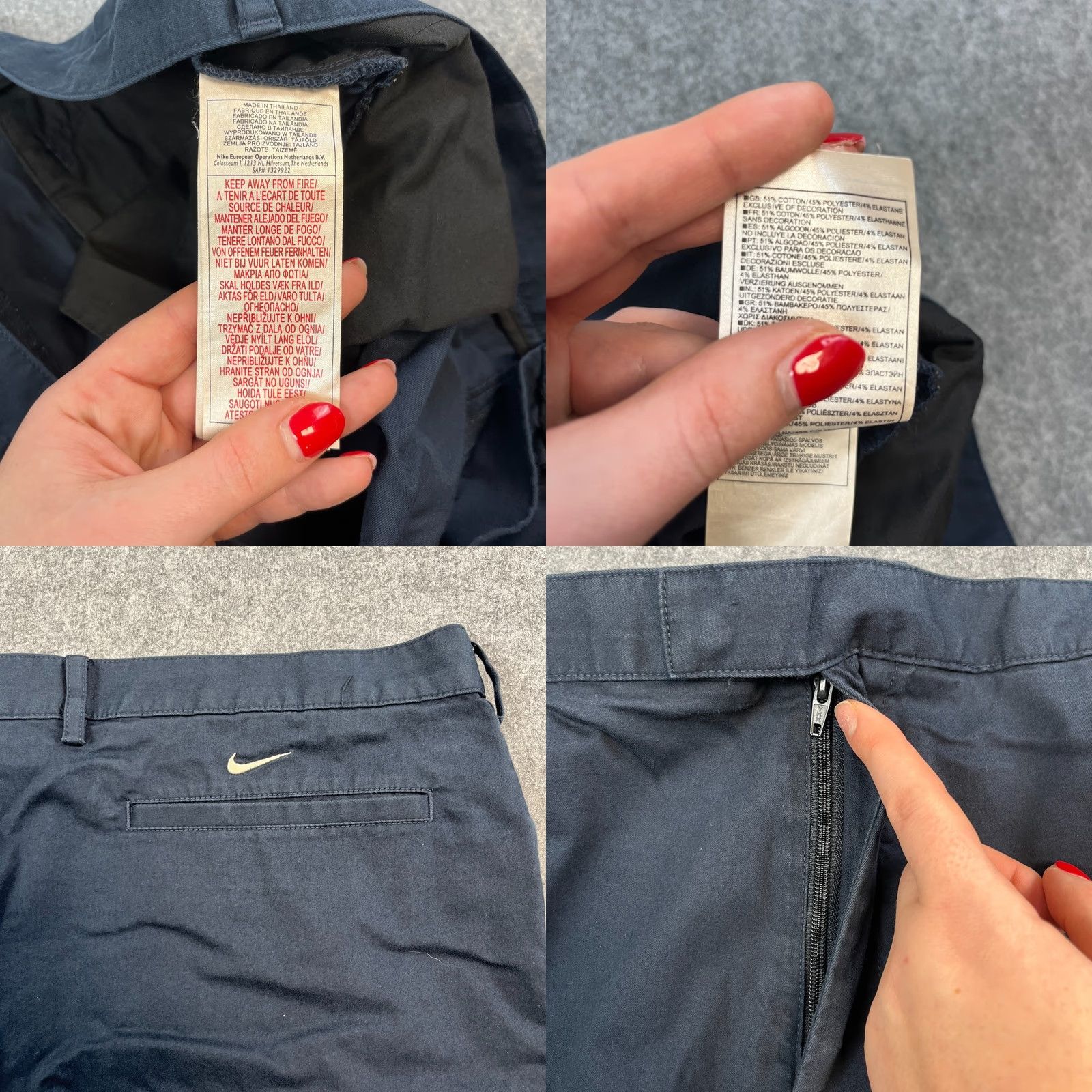 Nike Nike Golf Mens Trousers Pants Relaxed Straight 40 32 Blue Flat Front Zip Fly Size US 40 / EU 56 - 8 Thumbnail