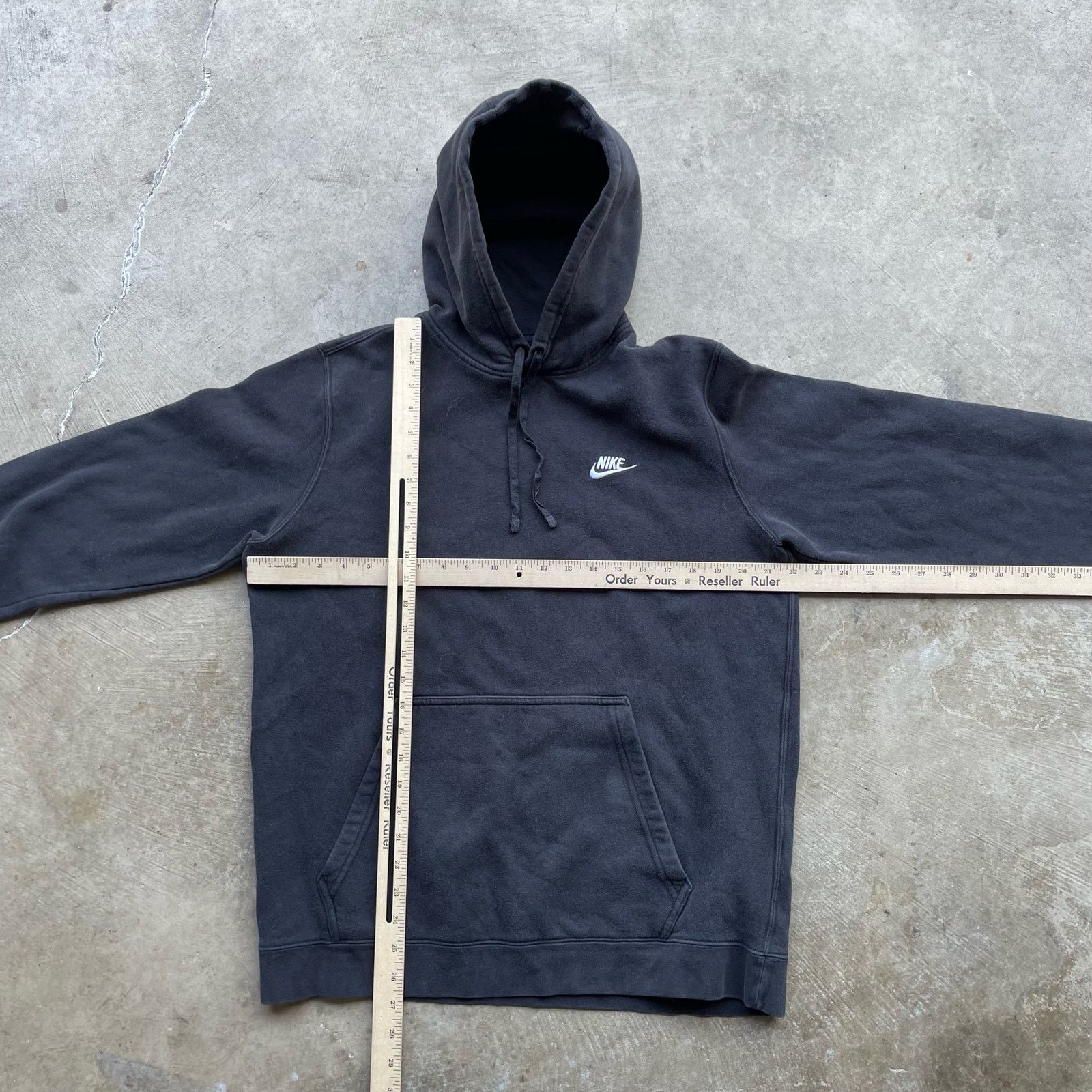 Vintage NIKE BLACK HOODIE BLANK BAGGY FITS LRG Size US L / EU 52-54 / 3 - 5 Thumbnail