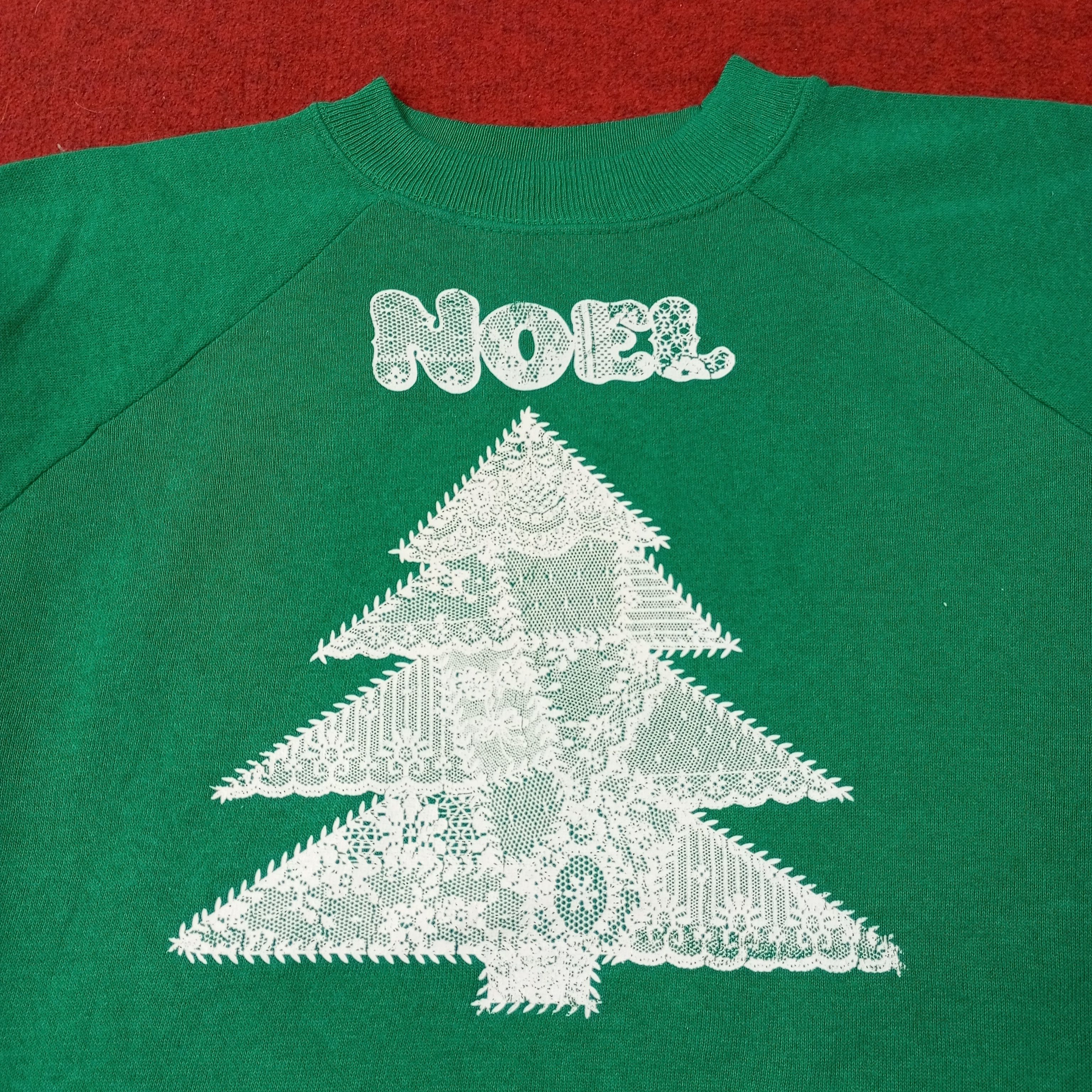 Vintage Noel Christmas Tree Vintage Sweatshirt c227n14 Size US L / EU 52-54 / 3 - 2 Thumbnail