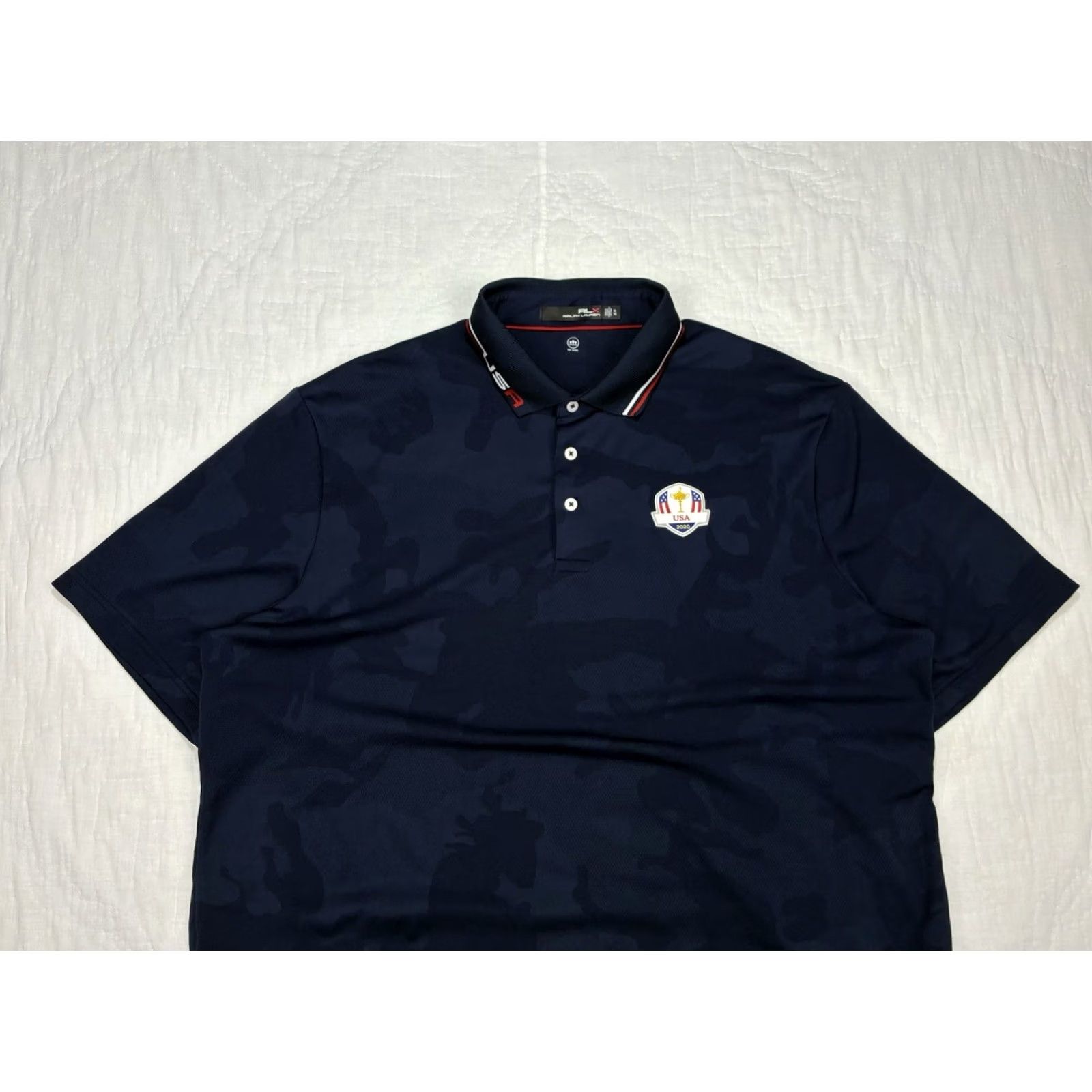 RLX ラルフローレン ライダーカップ2020 Ryder Cup カモ柄 RLX Ralph Lauren USA 2020 Ryder Cup Camo Performance Polo XL Shirt