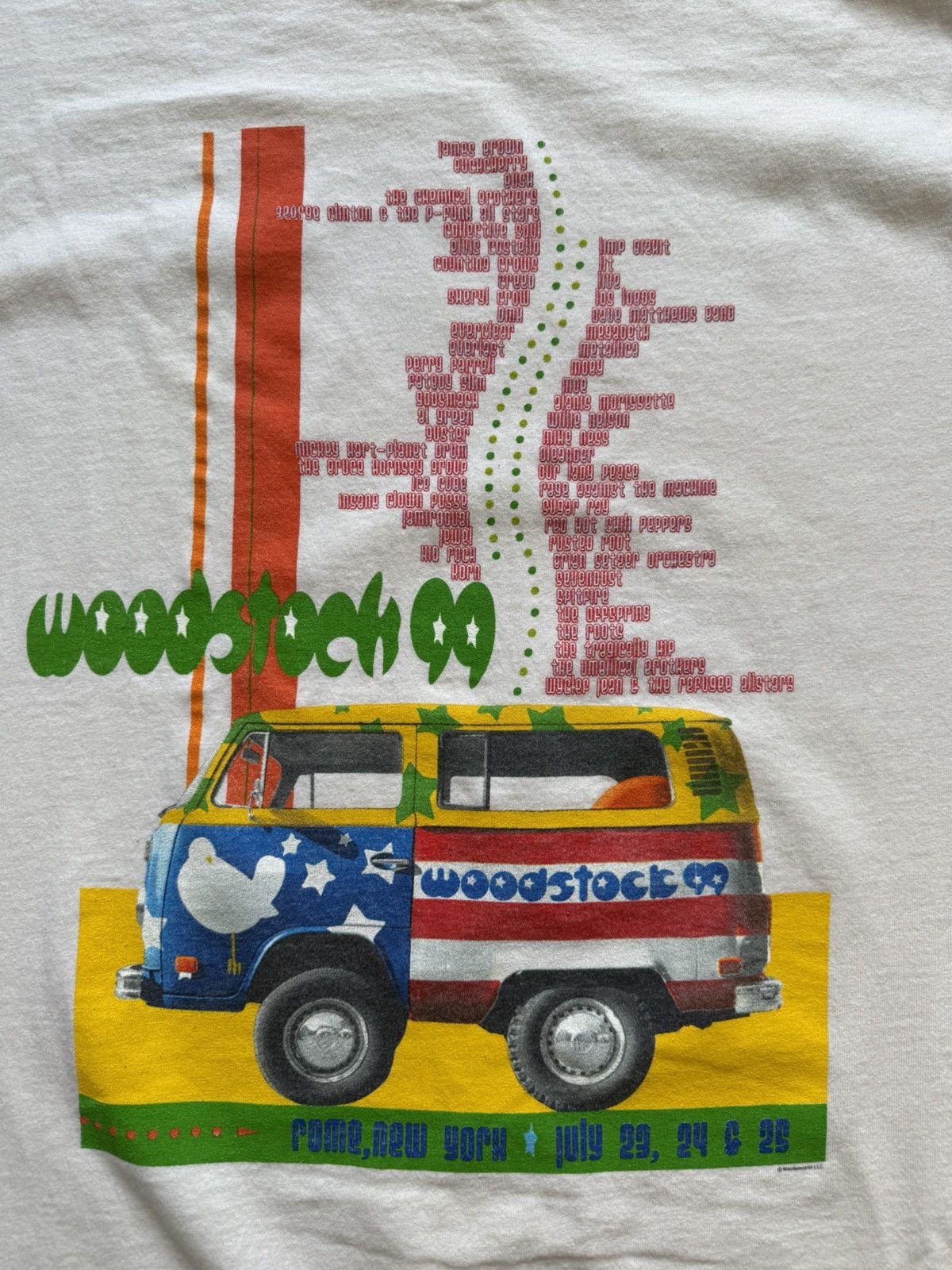 Band Tees Vintage Woodstock 99 T Shirt Size US XL / EU 56 / 4 - 3 Thumbnail