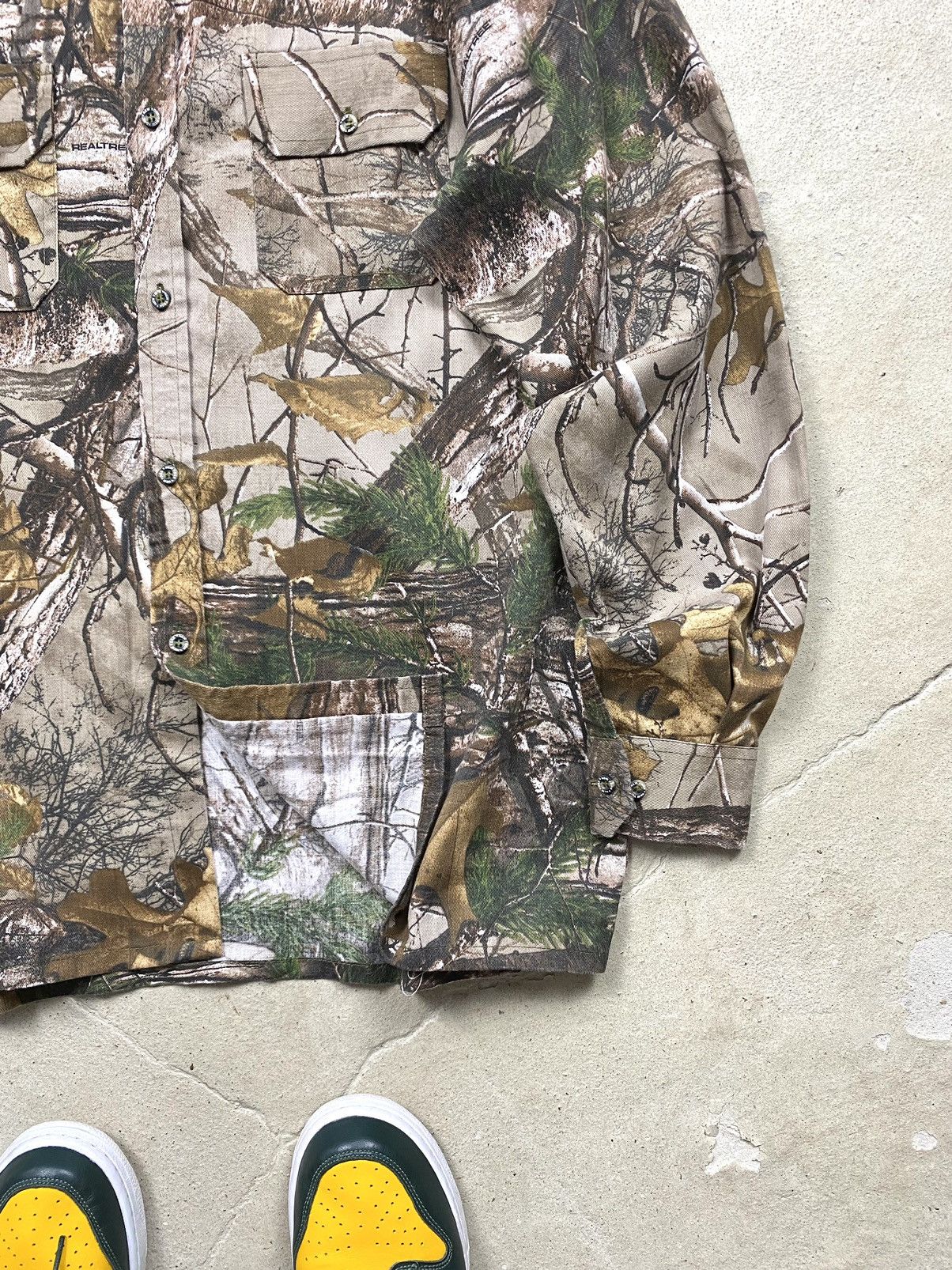 Vintage Vintage 1990s Forest Tree Camouflage Shirt Y2K Hype Size US XL / EU 56 / 4 - 7 Thumbnail