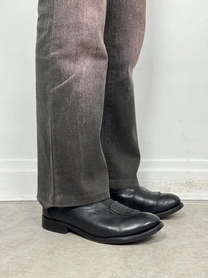 Marithe + Francois Girbaud Marithé + François Girbaud Black Leather Padded Biker Boots Size US 9 / EU 42 - 3 Thumbnail