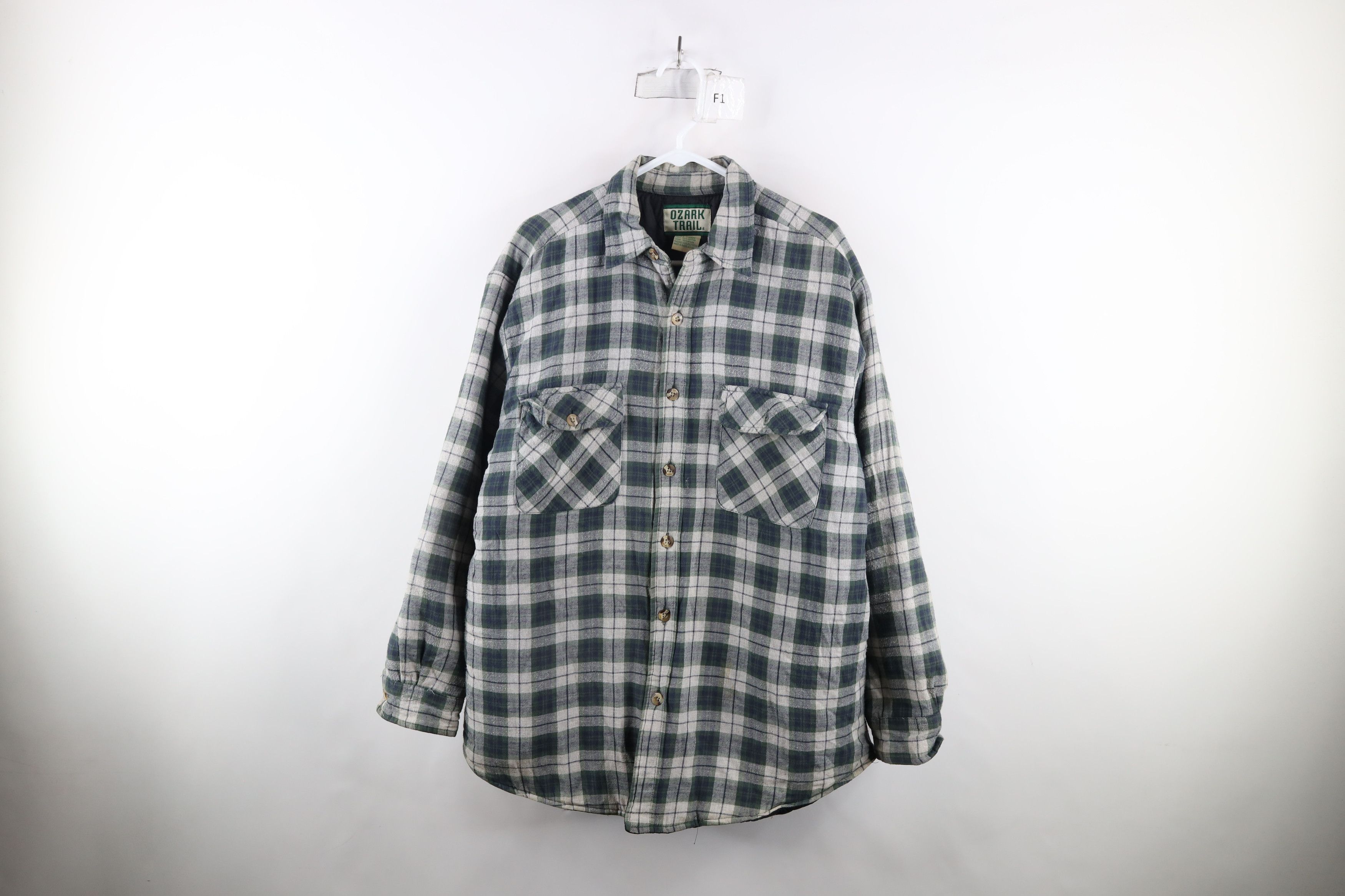 Vintage Vintage 90s Streetwear Flannel Shirt Jacket Jac Shirt Size US L / EU 52-54 / 3 - 1 Thumbnail