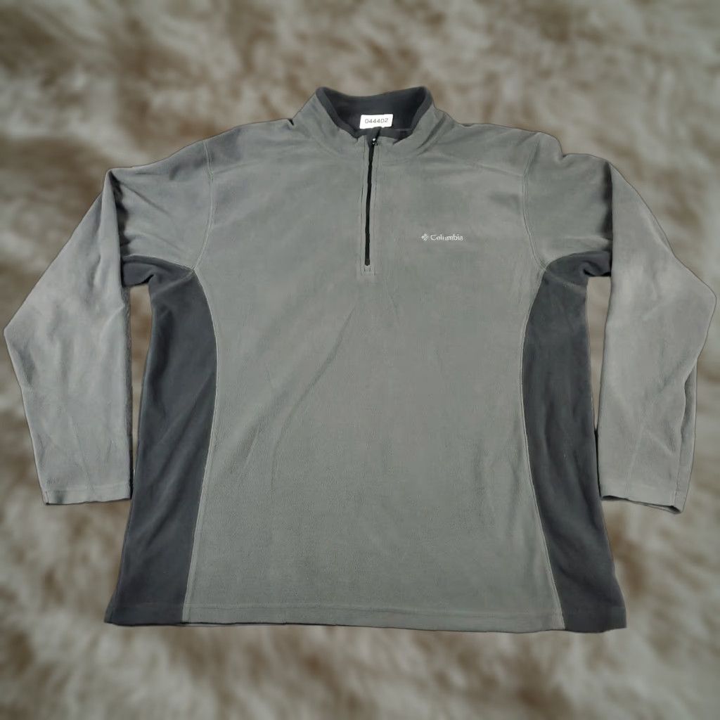 Vintage Columbia Sweater Mens XL Gray 1/4 Zip Pullover Knit Mid-Weight Casual Wool Blend Size US XL / EU 56 / 4 - 1 Thumbnail