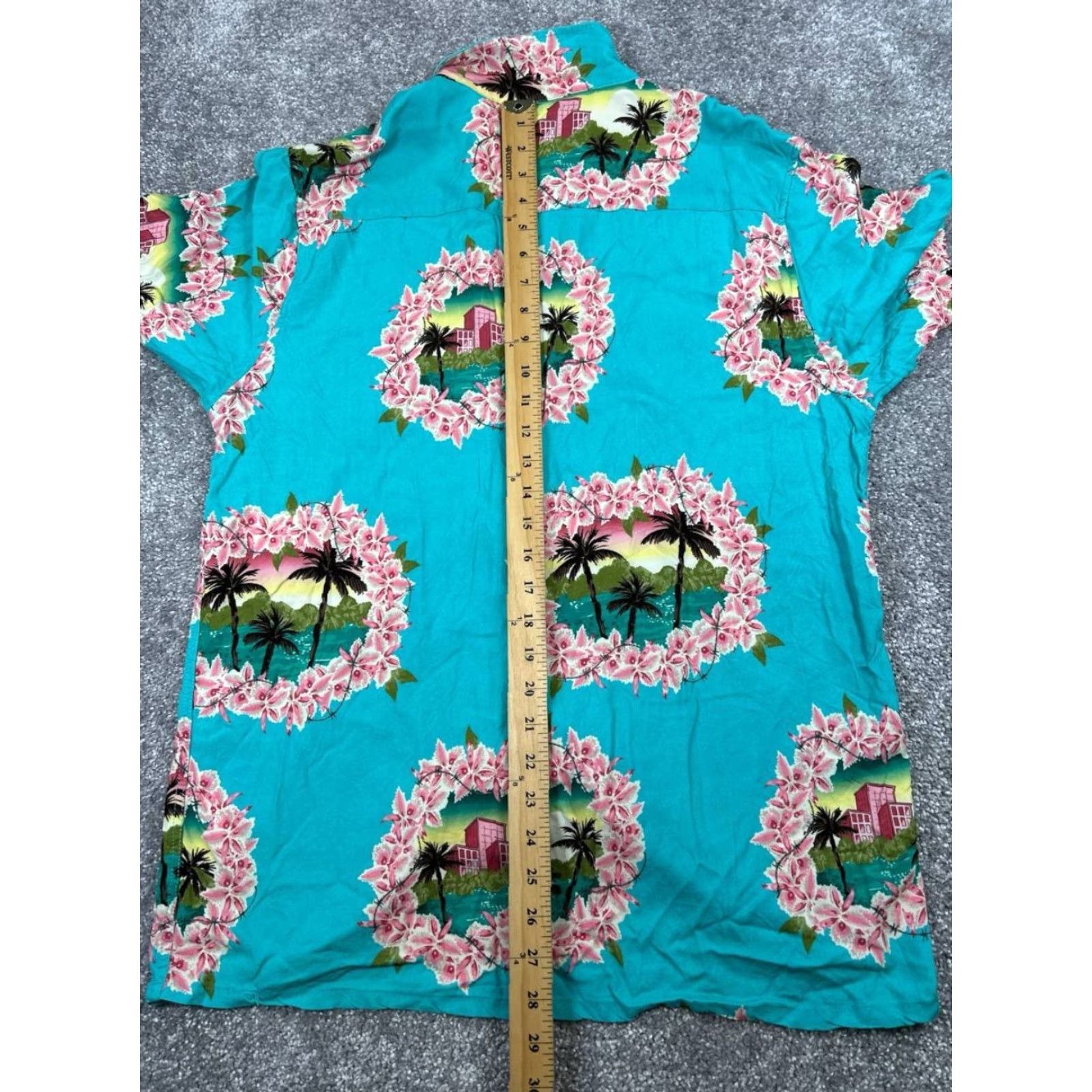 Vintage Duvin Men's Hawaiian Shirt Button-Up Casual Floral Short Sleeve Blue Size US L / EU 52-54 / 3 - 7 Thumbnail