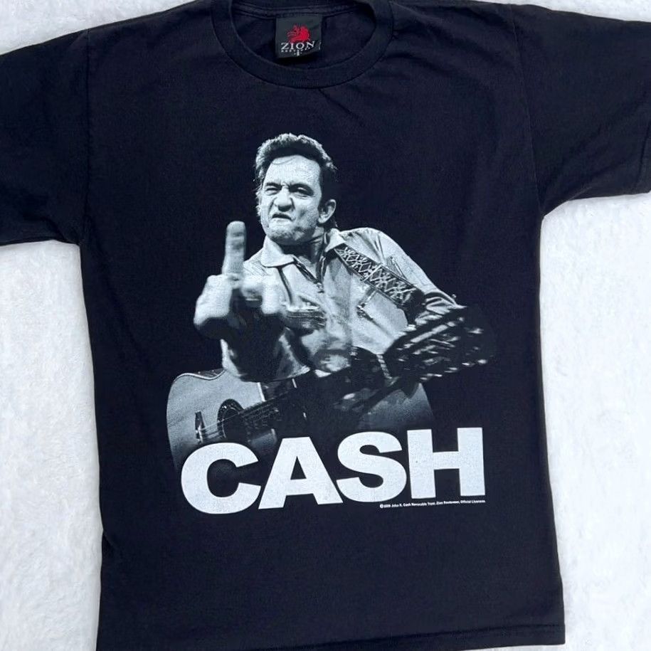 Vintage 2009 JOHNNY CASH rock tour T-Shirt XS Adult Zion concert 80s 90s Music Size US XS / EU 42 / 0 - 4 Thumbnail