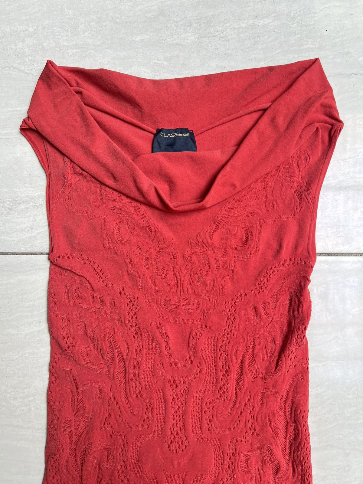 Roberto Cavalli Class Roberto Cavalli Red Midi Dress Size XS / US 0-2 / IT 36-38 - 12 Thumbnail
