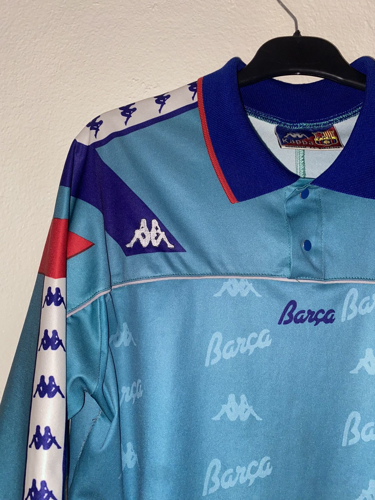 Kappa BARCELONA 1992/1994 AWAY JERSEY Size US XL / EU 56 / 4 - 5 Thumbnail