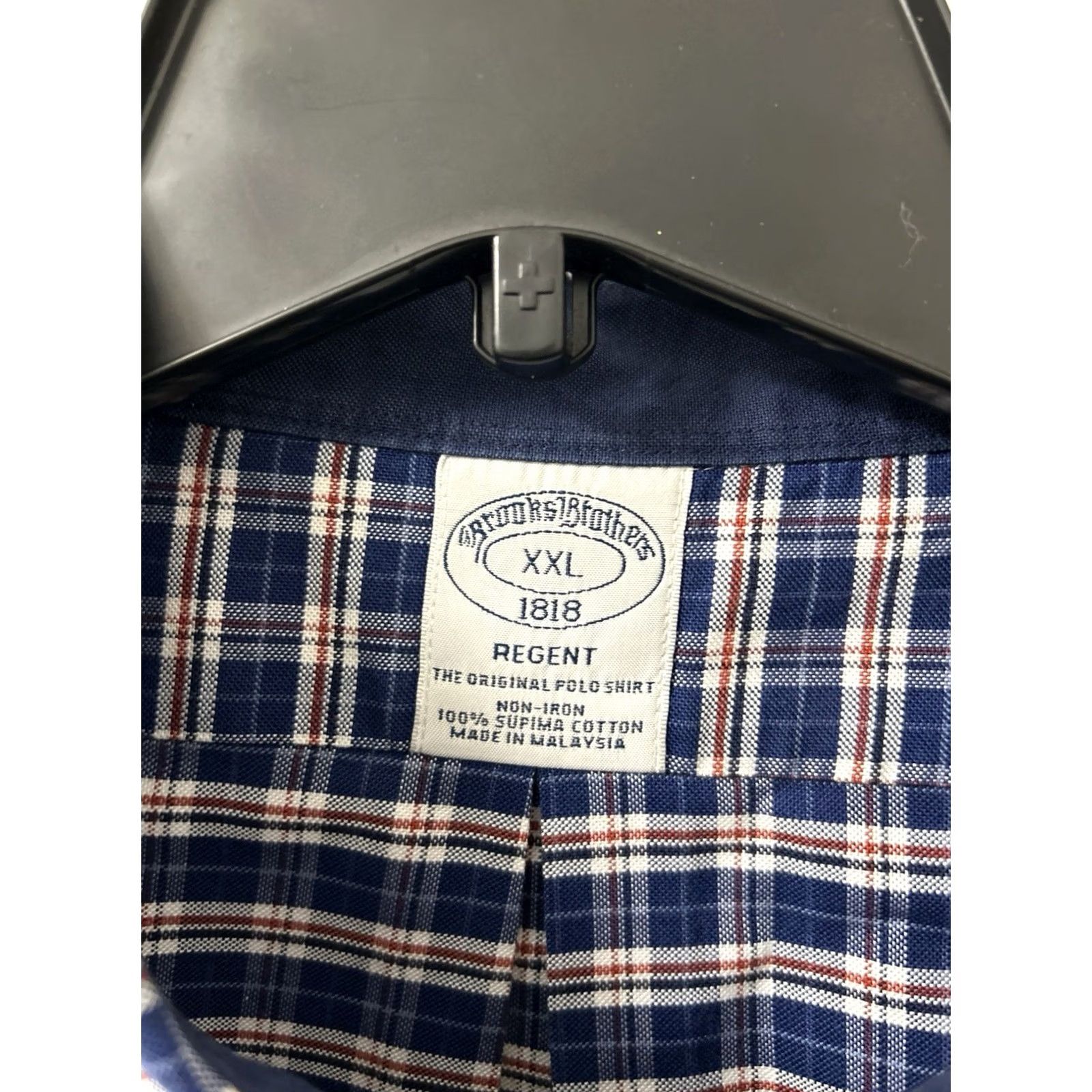 Brooks Brothers Brooks Brothers Original Polo Shirt Mens 2XL Blue Oxford Plaid Supima Cotton L/S Size US XXL / EU 58 / 5 - 5 Thumbnail