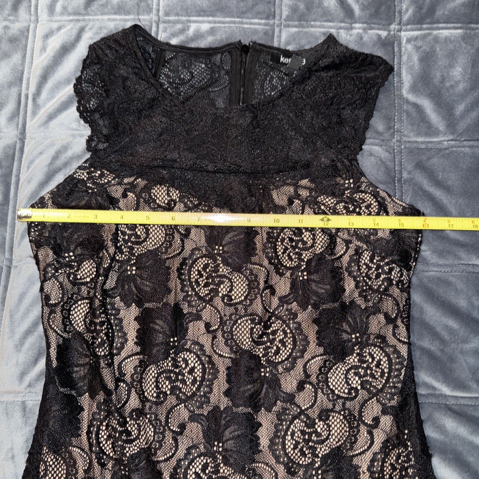 Other Black Nude Lace Ruffled Hem Dress Sz 4 Whimsy Goth Fairy LBD Size S / US 4 / IT 40 - 9 Thumbnail