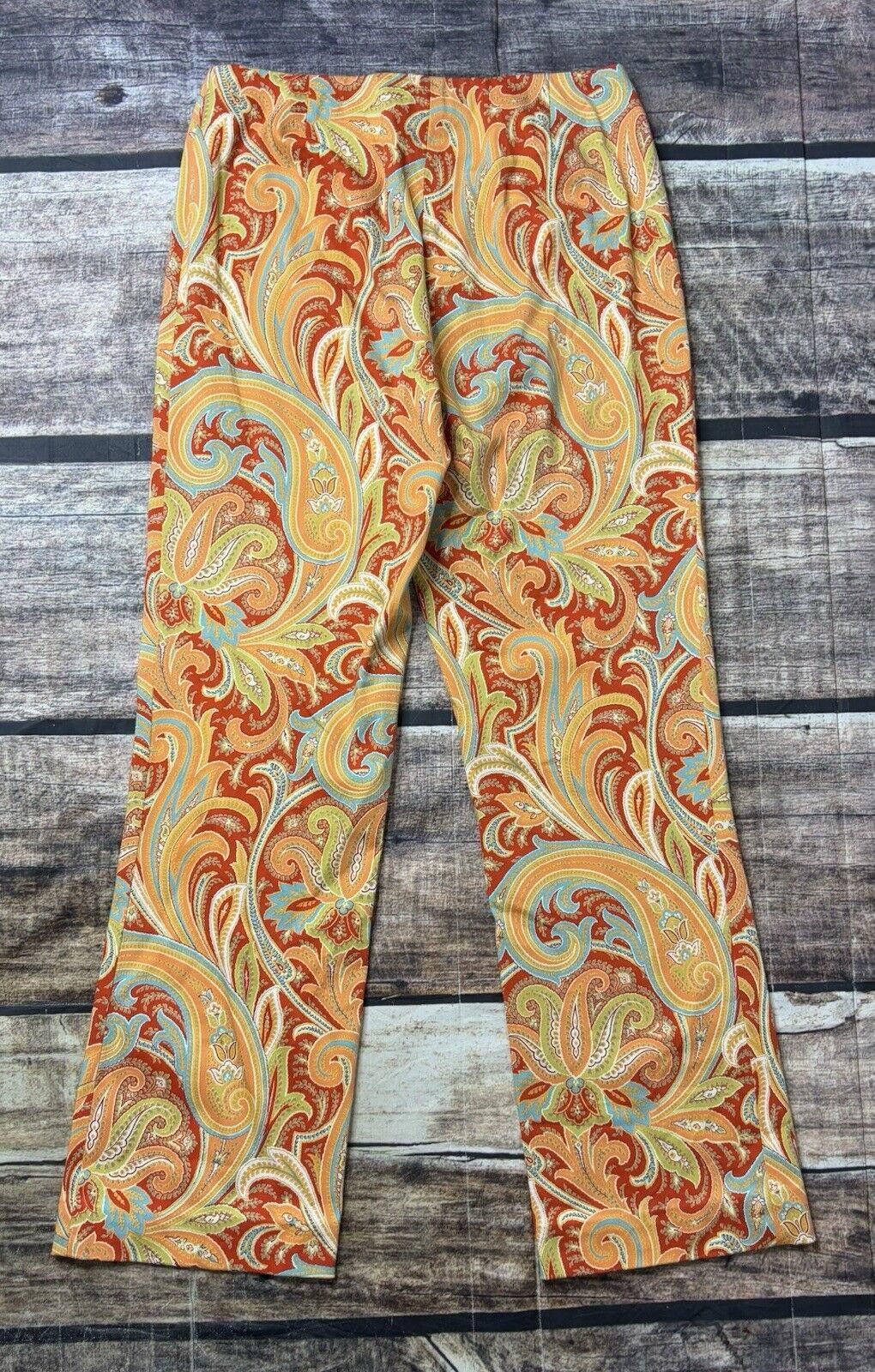 Saks Fifth Avenue VTG Saks Fifth Avenue Pants Women's Size 2 Cotton Paisley Size 26" / US 2 / IT 38 - 4 Thumbnail