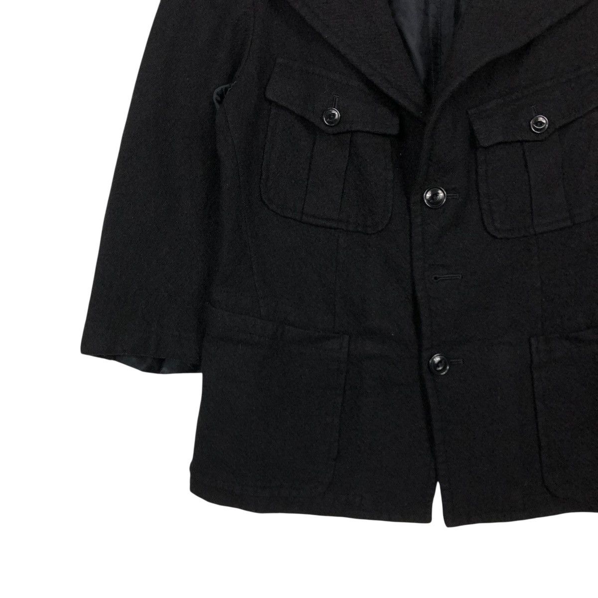 Yohji Yamamoto 🔥RICH BLACK CROPPED WOOL JACKET WORKER Y’S YOHJI YAMAMOTO Size M / US 6-8 / IT 42-44 - 4 Thumbnail