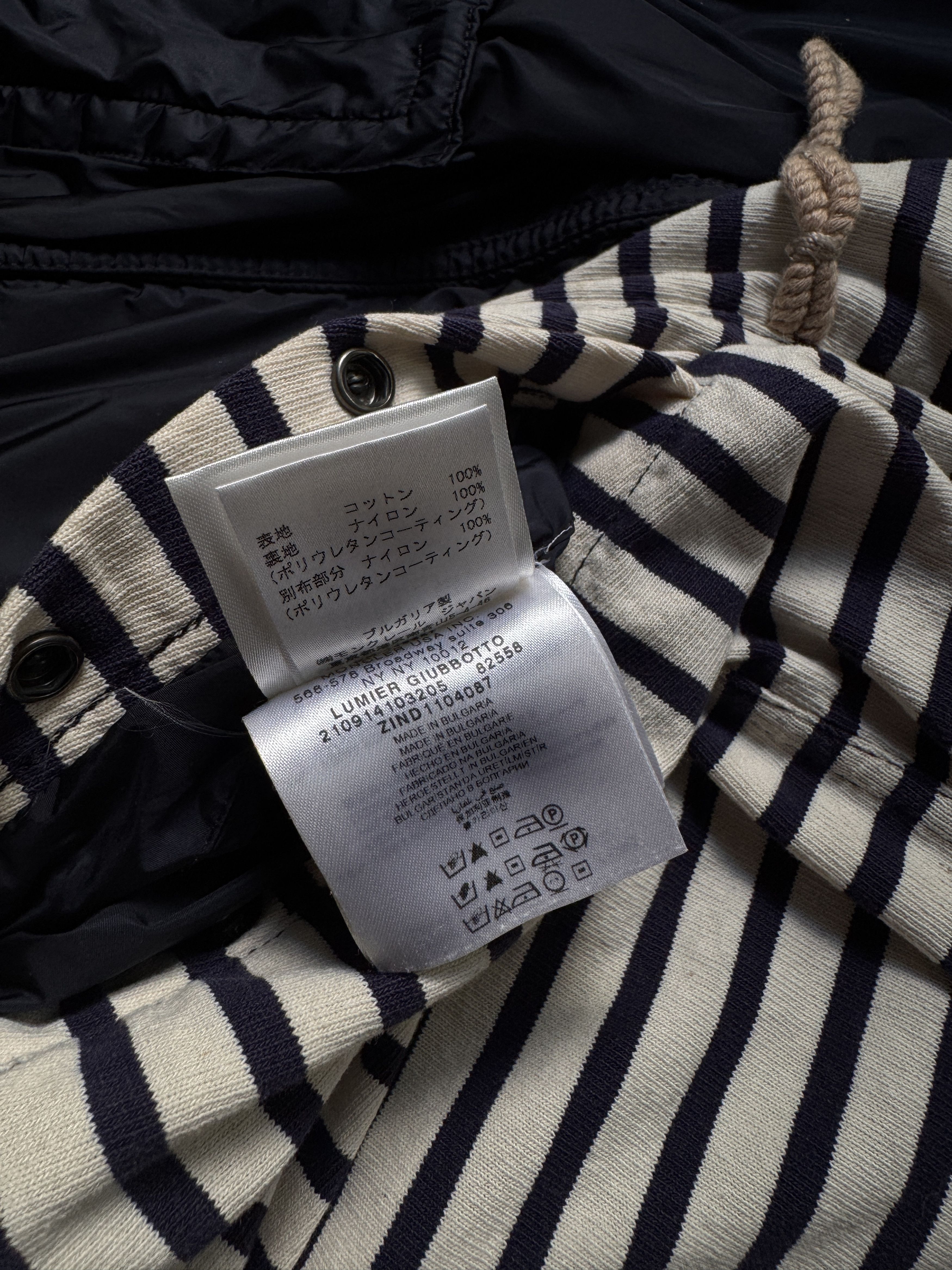 Moncler Moncler Blue White Striped Breton Giubbotto Hooded Jacket Size US XS / EU 42 / 0 - 10 Thumbnail