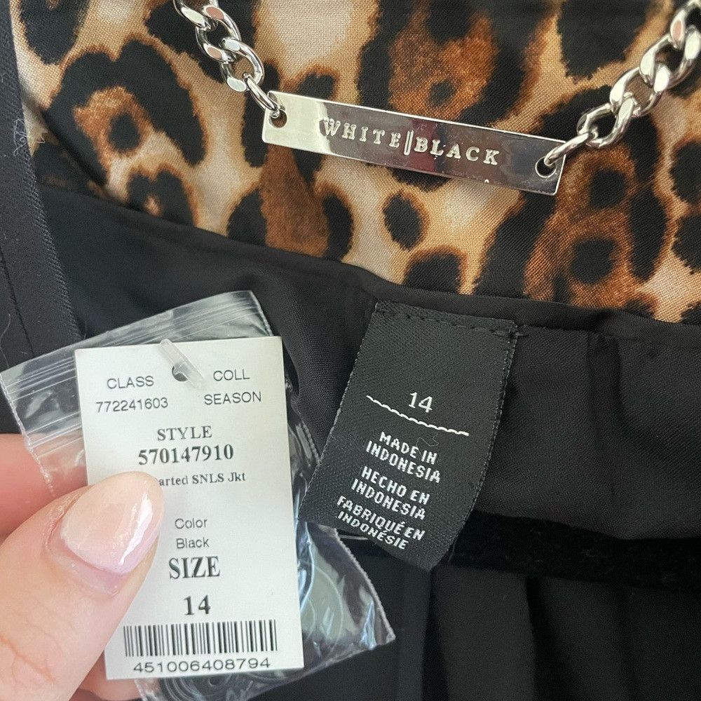 White House Black Market NWT White House black market blazer with cheetah print styl Size XL / US 12-14 / IT 48-50 - 3 Thumbnail