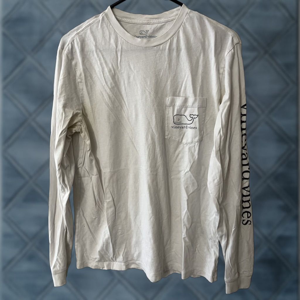Vineyard Vines VINTAGE Vineyard Vines T Shirt Long Sleeve White Whale Logo Adult Small Shirt Mens Small White Logo 90s Event Whale Gift Size US S / EU 44-46 / 1 - 1 Thumbnail