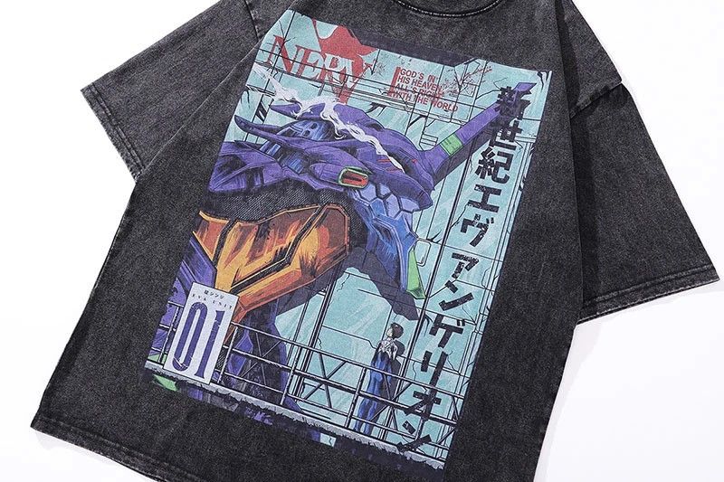Vintage Cyberpunk Graphic Bleached Washed T Shirt Size US XL / EU 56 / 4 - 3 Thumbnail