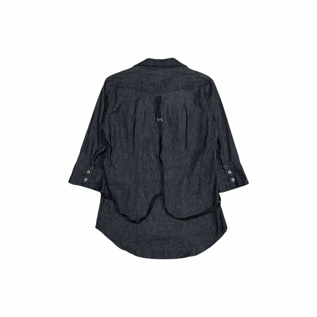 Attachment × If Six Was Nine × Japanese Brand 🔥Rare Y2K Attachment Black Denim 3/4 Suspender Bondage Shirt Size US L / EU 52-54 / 3 - 6 Thumbnail